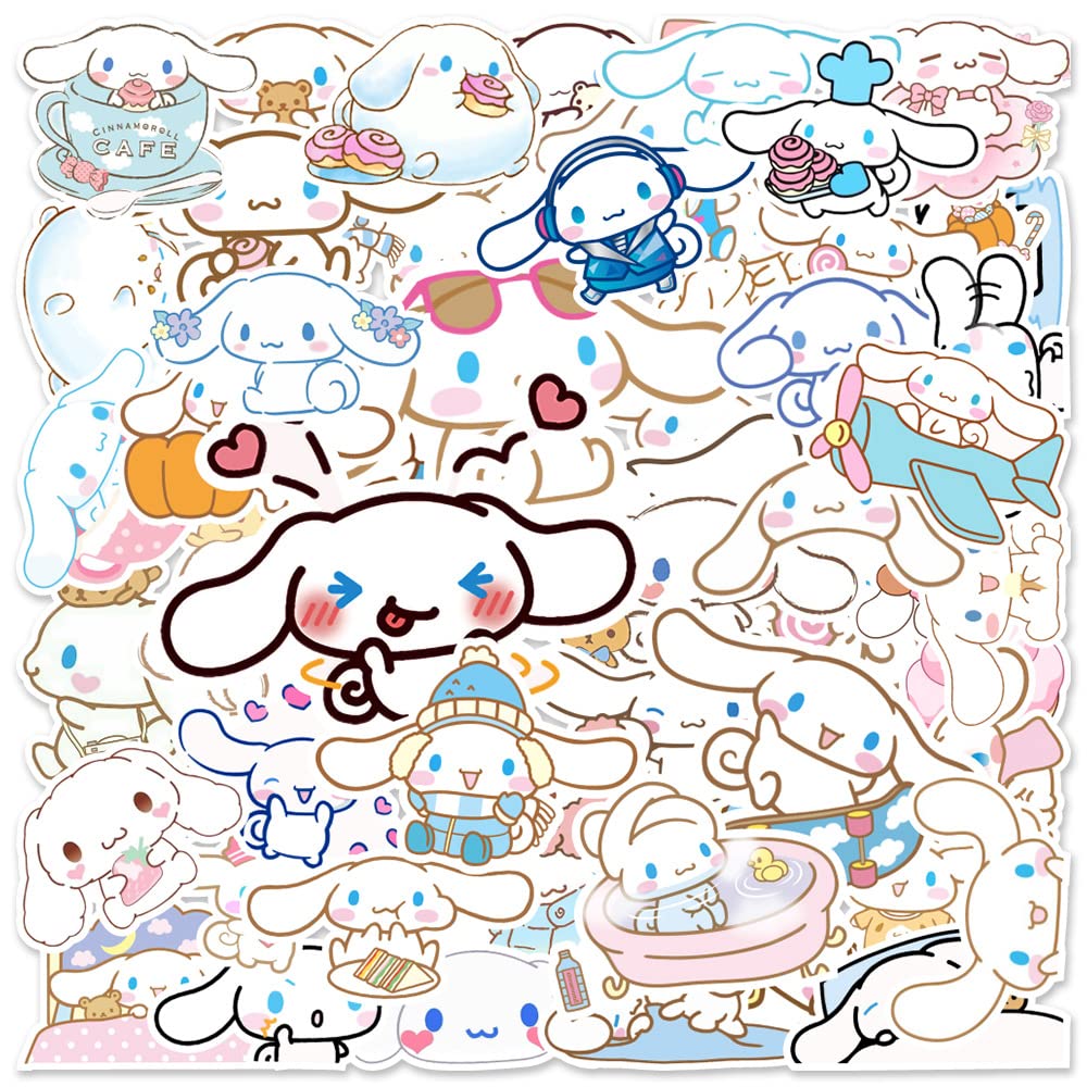 50pcs Cinnamoroll Cute Waterproof Vinyl Stickers - Decorate Water Bottles, Laptops, Skateboards - Perfect Gift for Kids & Teens - DIY Crafts, School Supplies, Party Favors