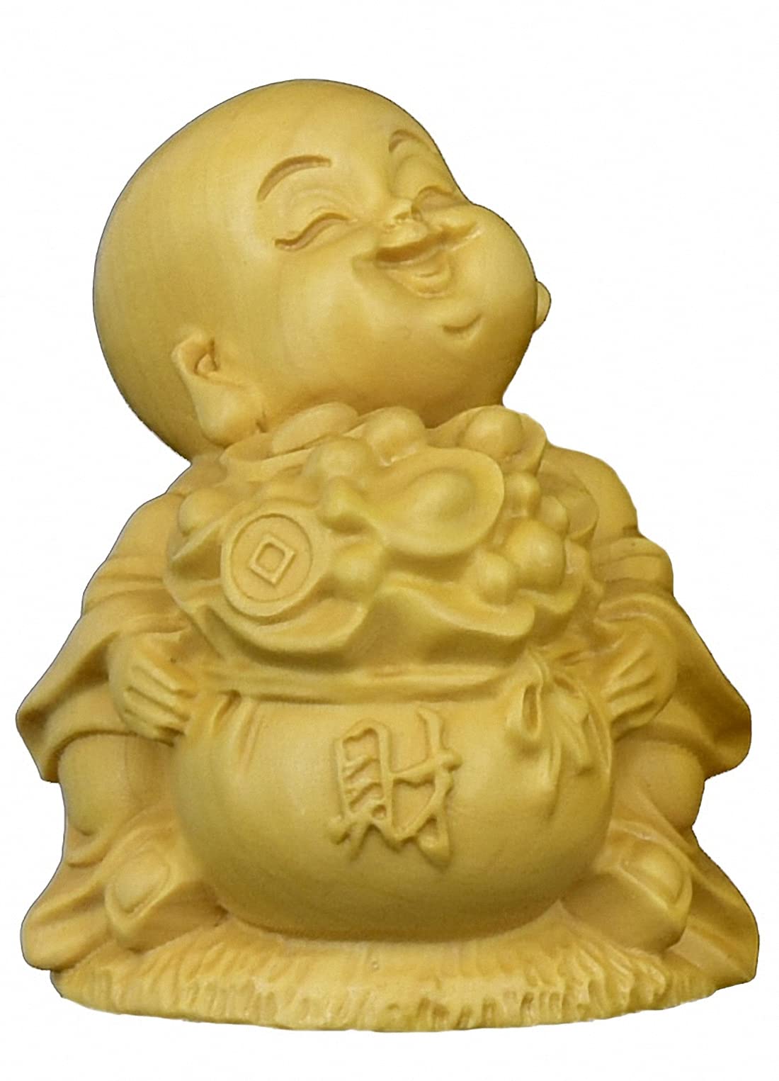 5PCS Natural Boxwood Hand Carved Chinese Fu Kid Statue Sets - Feng Shui Decor for Home, Office & Gift Giving
