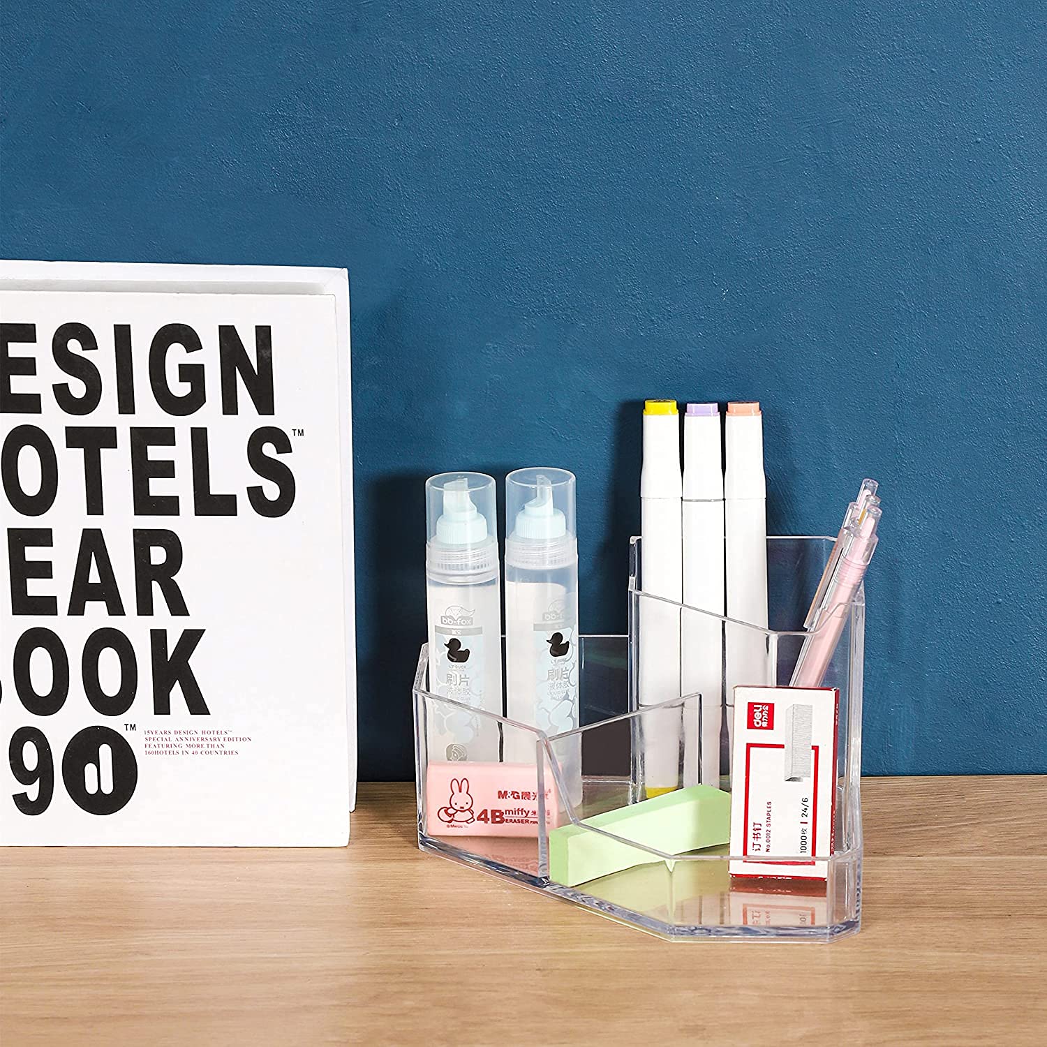 3-Slot Acrylic Makeup Brush Holder & Organizer - Cosmetic Storage Cup for Vanity, Desk, Bathroom Countertop - Perfect for Makeup Brushes Organization (Pack of 1) | Ideal for Home, Salon & Travel Use