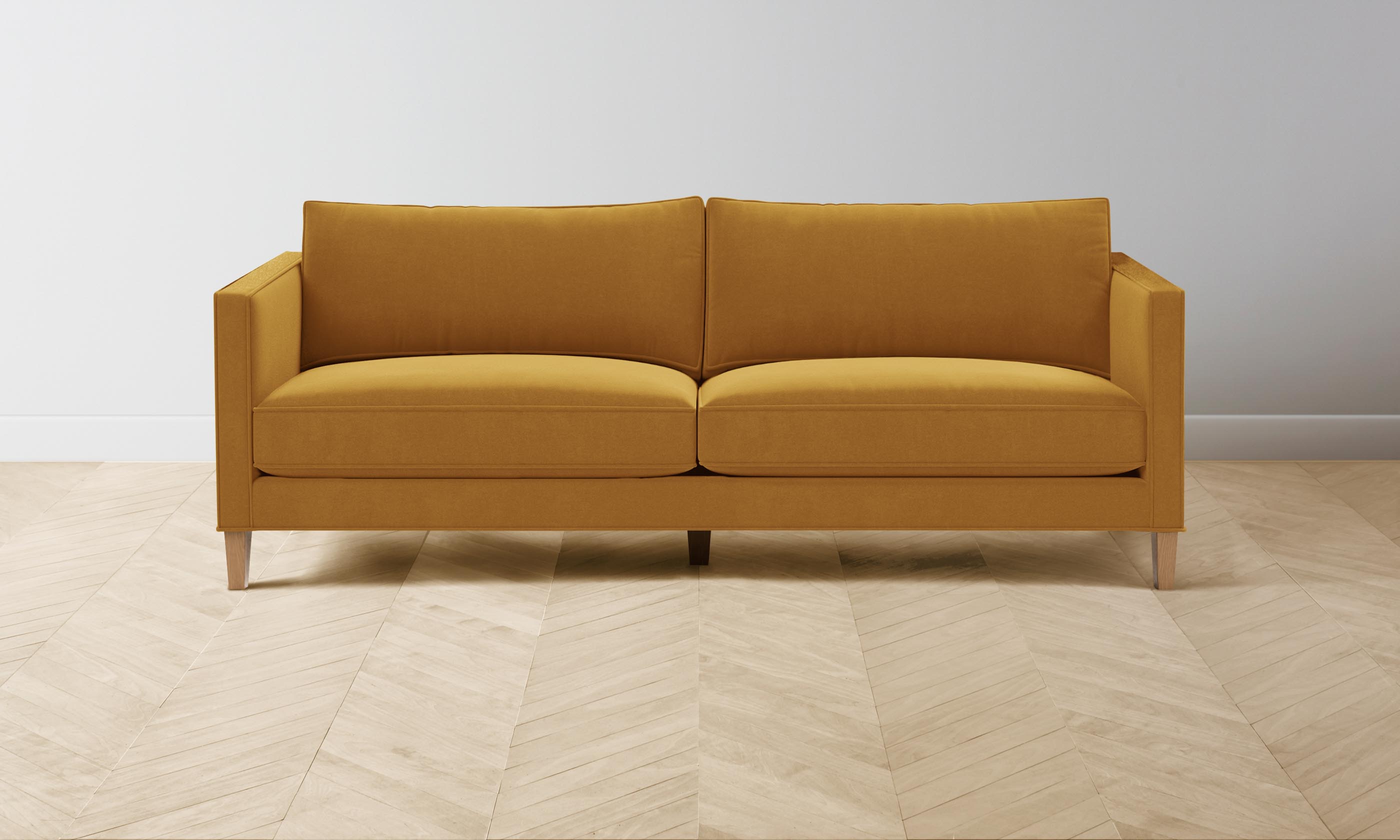 Premium Crosby Sectional Sofa - Luxurious Mohair Fabric in Amber | Perfect for Living Room, Lounge & Home Theater Seating