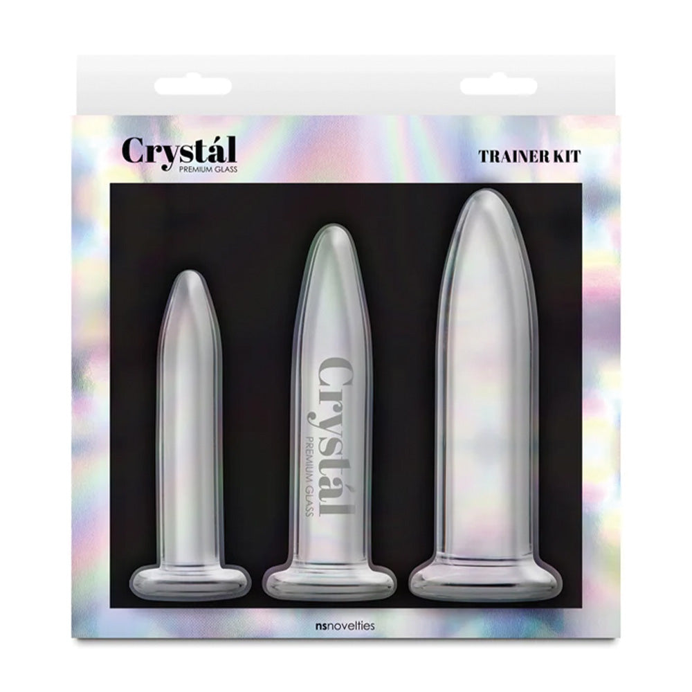 3 Piece Crystal Glass Dilator Trainer Kit for Vaginal Relaxation & Intimate Wellness – Perfect for Postpartum Recovery & Sensual Enhancement