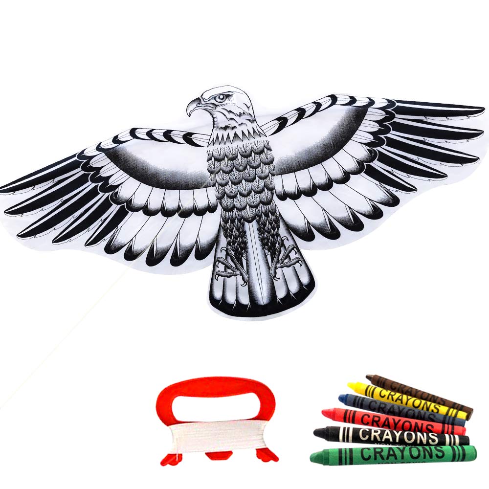 DIY Blank Painting Kite for Kids & Adults - White Diamond Kite Making Kit with Handles & Strings - Bulk Decorating Coloring Kite Party Pack - Perfect for Outdoor Activities, Family Fun, Birthday Parties & School Events