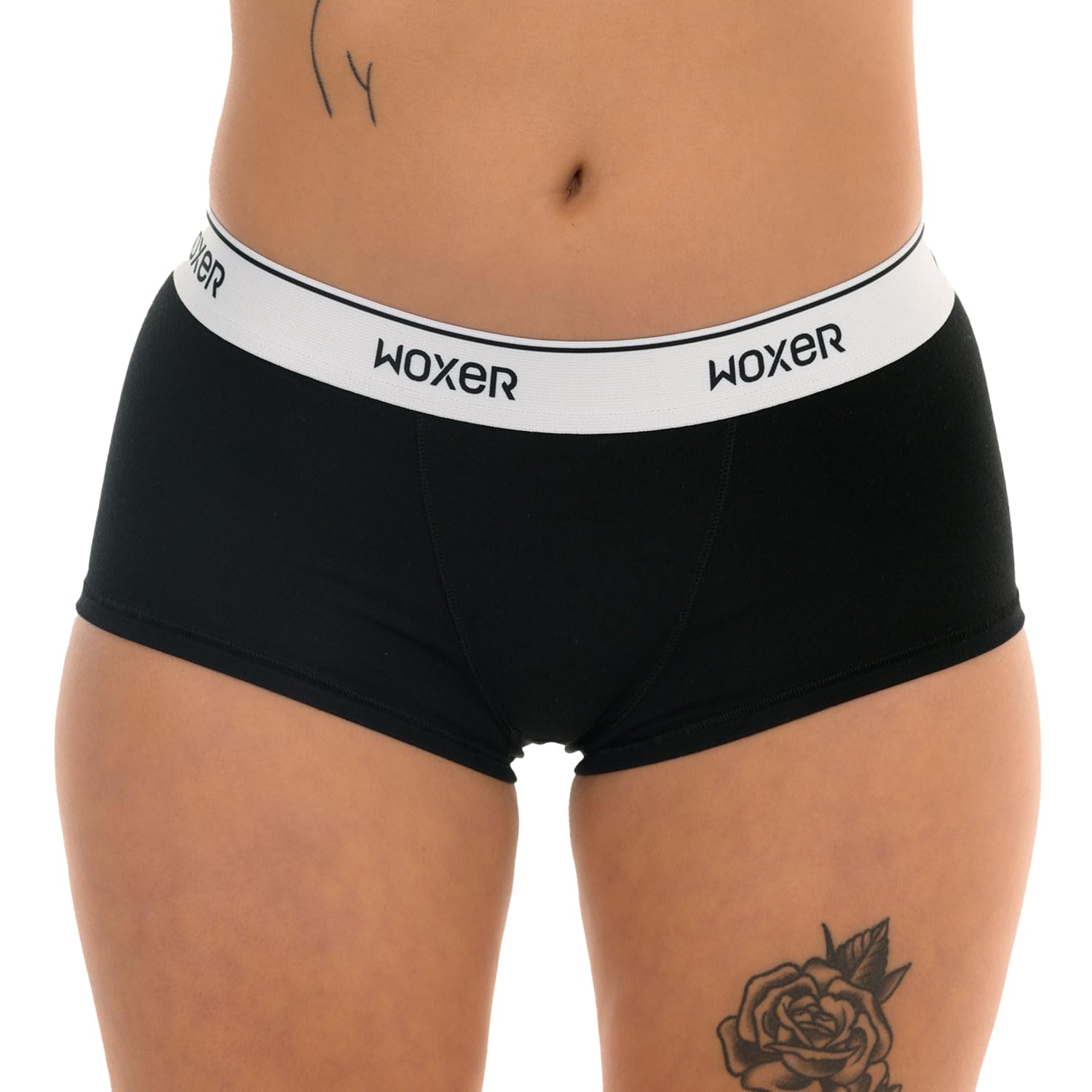 Woxer Women's Boxer Briefs Underwear - Ultra Soft Anti-Chafing Boyshort Panties with No Roll Inseam | Comfortable for Yoga, Workout & Everyday Wear