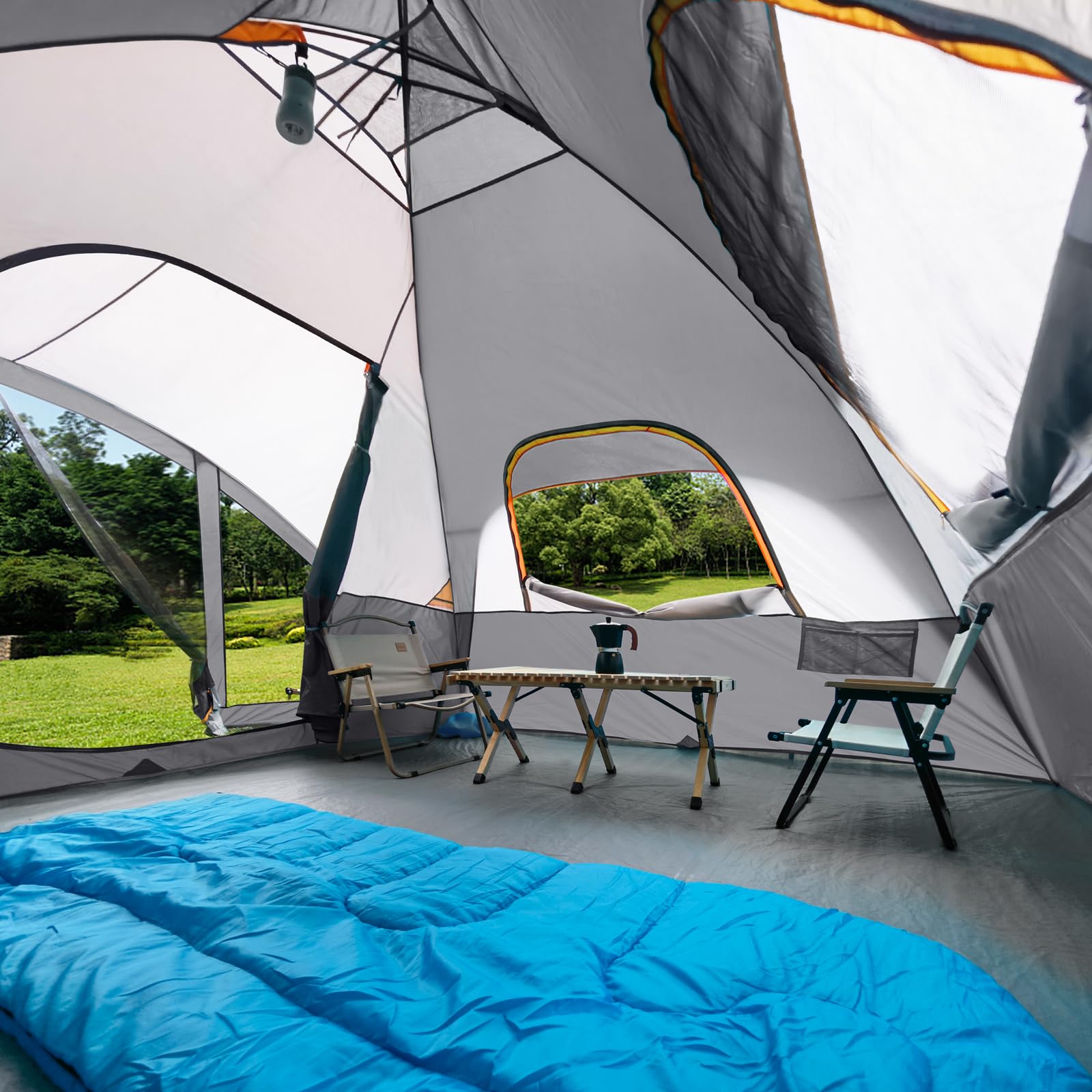 UNP 6-Person Camping Tent with Screen Room - Portable Family Dome Tent for Outdoor Adventures, 14'x11'x72'' - Perfect for Backpacking, Beach Trips & Family Camping