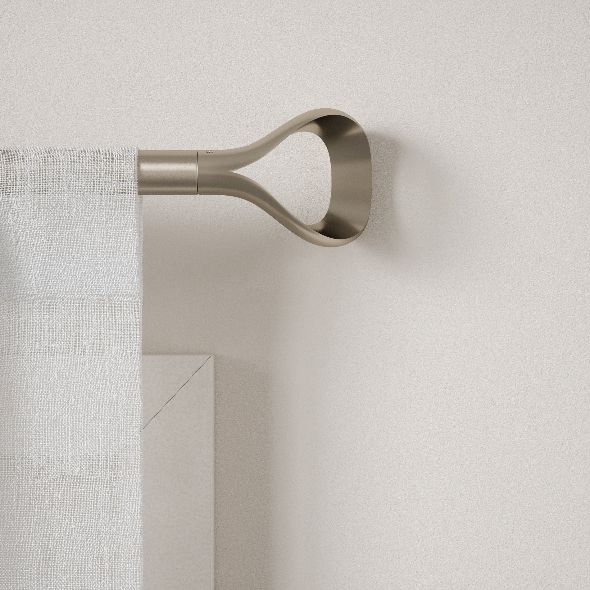 Loop 1 Adjustable Curtain Rod - Heavy Duty Stainless Steel Tension Rod for Windows, Doors & Room Dividers - Perfect for Home, Office & Dorm Decor