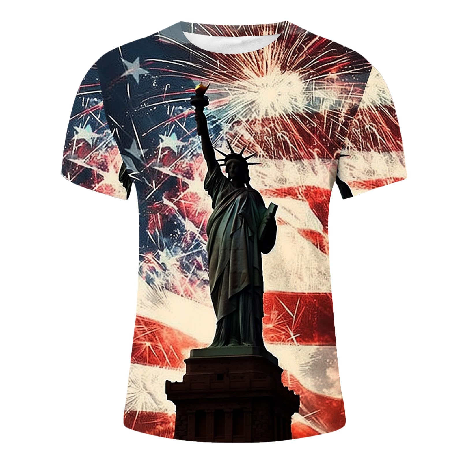 4th of July T-Shirts for Men - Patriotic Graphic Tees, Short Sleeve Summer Shirts & Casual Tops 2024 | Perfect for Independence Day Celebrations, BBQ Parties & Patriotic Events