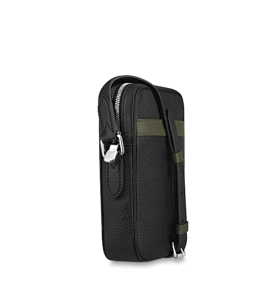 Louis Vuitton LV Danube Slim PM Crossbody Bag in Black & Khaki - Stylish and Compact for Everyday Use, Travel, and Work