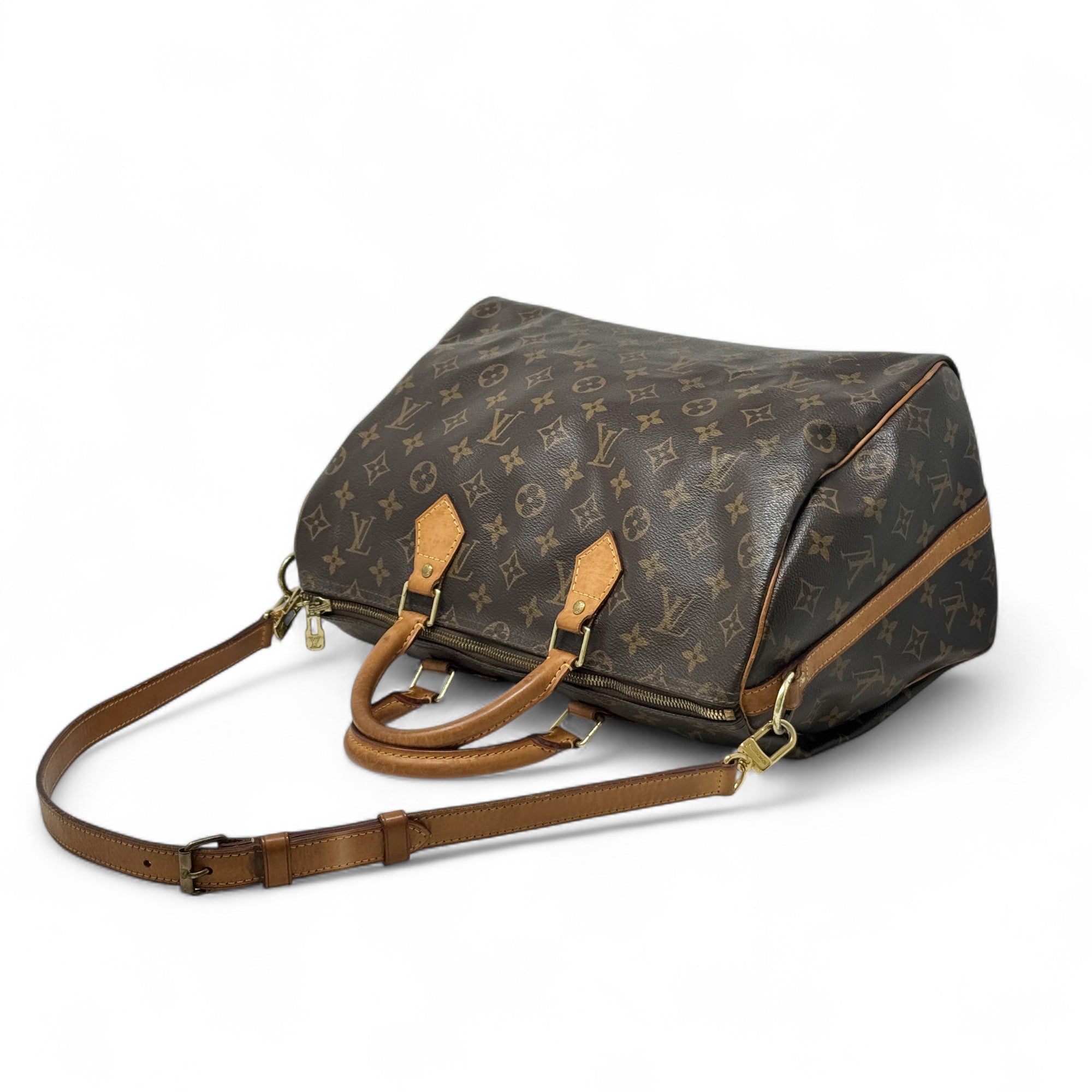 Authentic Louis Vuitton Monogram Speedy Bandouliere 35 Crossbody Bag - Luxury Handbag for Women, Travel & Everyday Use