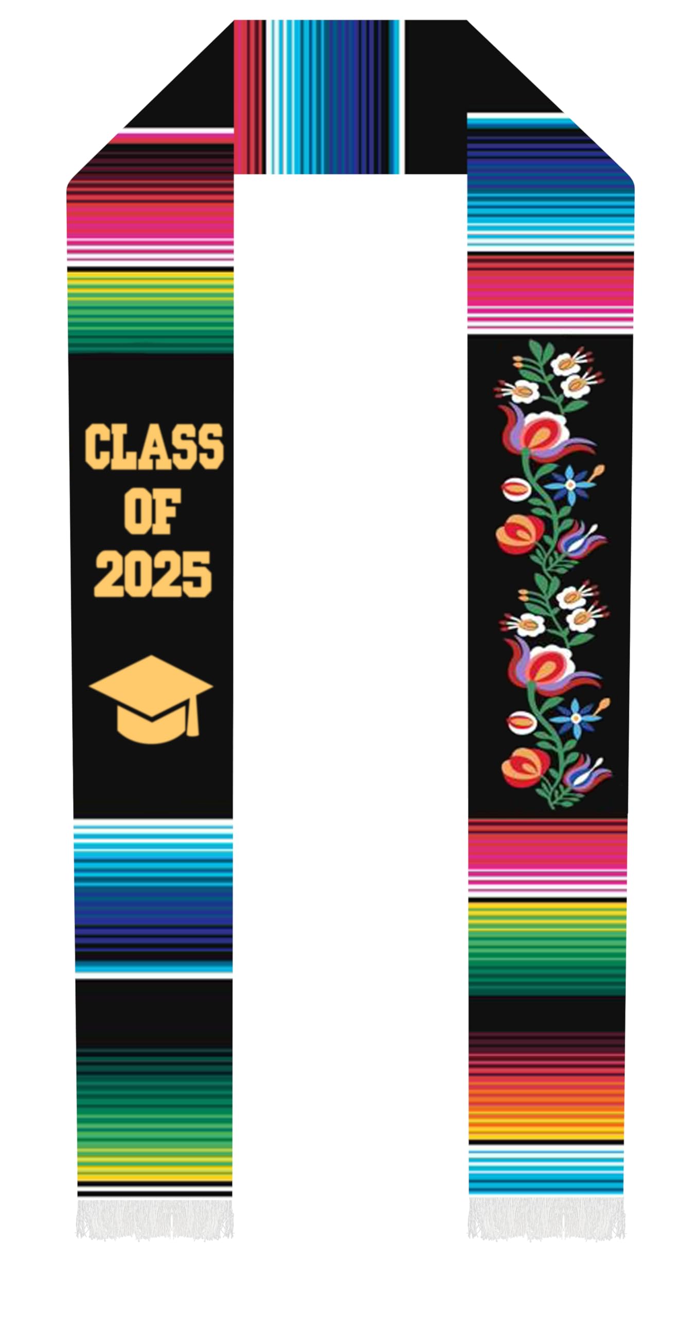 2025 Mexican Graduation Sash & Stole - Authentic Serape Design for Class of 2025 | Perfect for Graduation Ceremonies, Cultural Events & Hispanic Heritage Celebrations