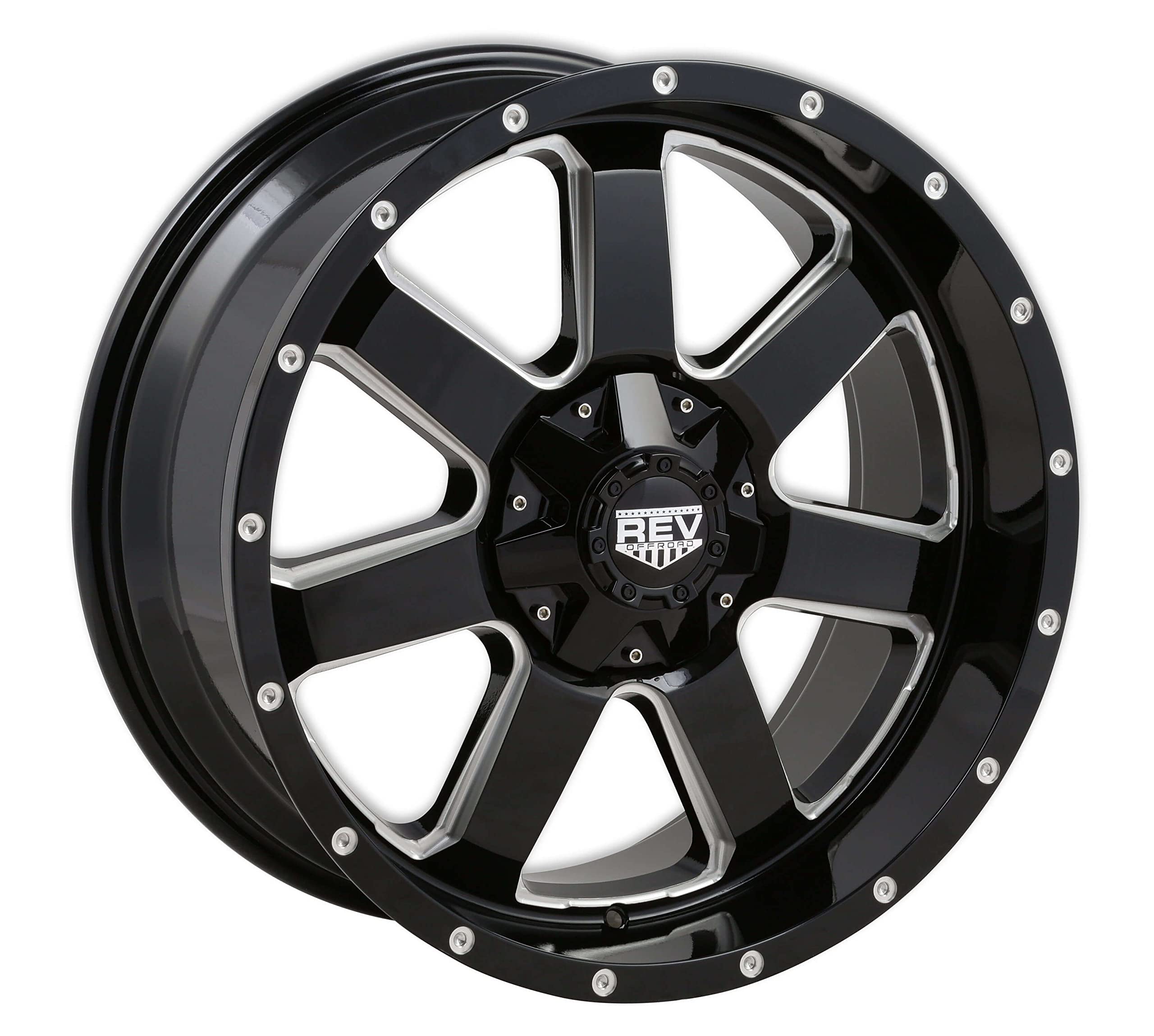 885M-7908300 17x9 Black/Machine Lip Wheel 5.00