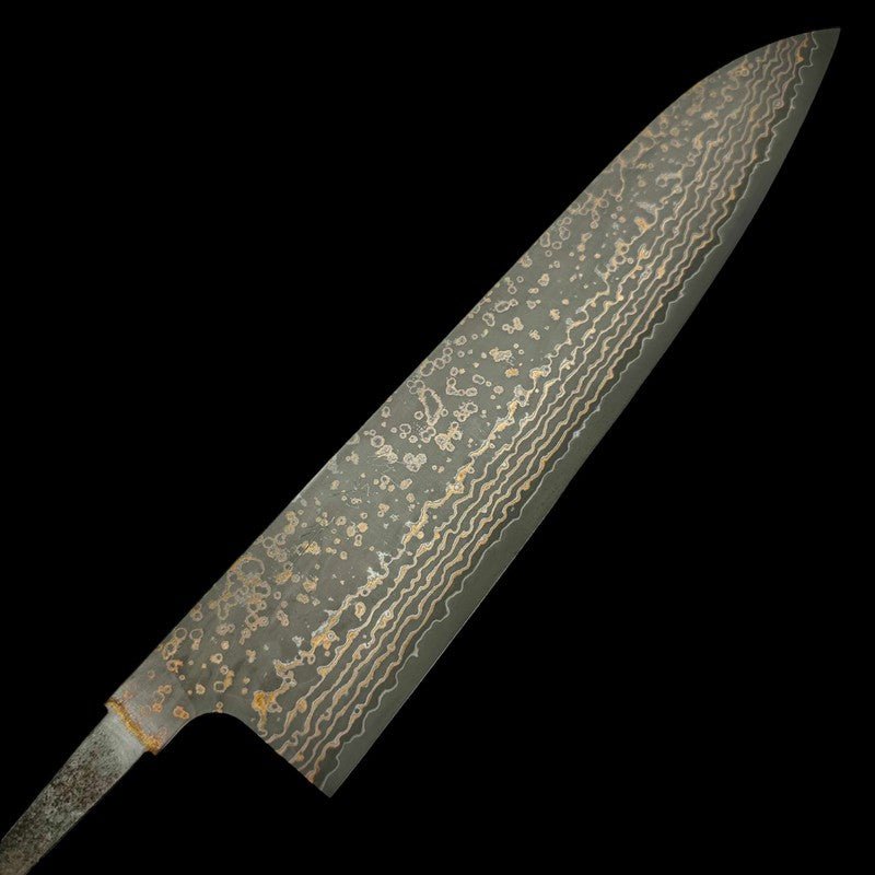 Takeshi Saji VG-10 Gold Damascus Gyuto Chef Knife 240mm - Japanese High Carbon Stainless Steel Blade for Professional Cooking & Sushi Preparation