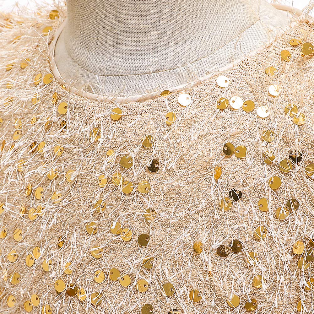 Gradient Color Starry Night Sequined Dress for Girls - Elegant Party, Wedding & Pageant Formal Gown | Perfect for Prom, Homecoming & Special Occasions