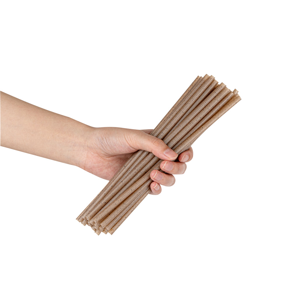 Eco-Friendly Compostable Brown PLA Plastic & Coffee Ground Straws - 8 1/4 Inch, 2000 Count Box | Biodegradable Drinking Straws for Restaurants, Cafes, Parties & Sustainable Living
