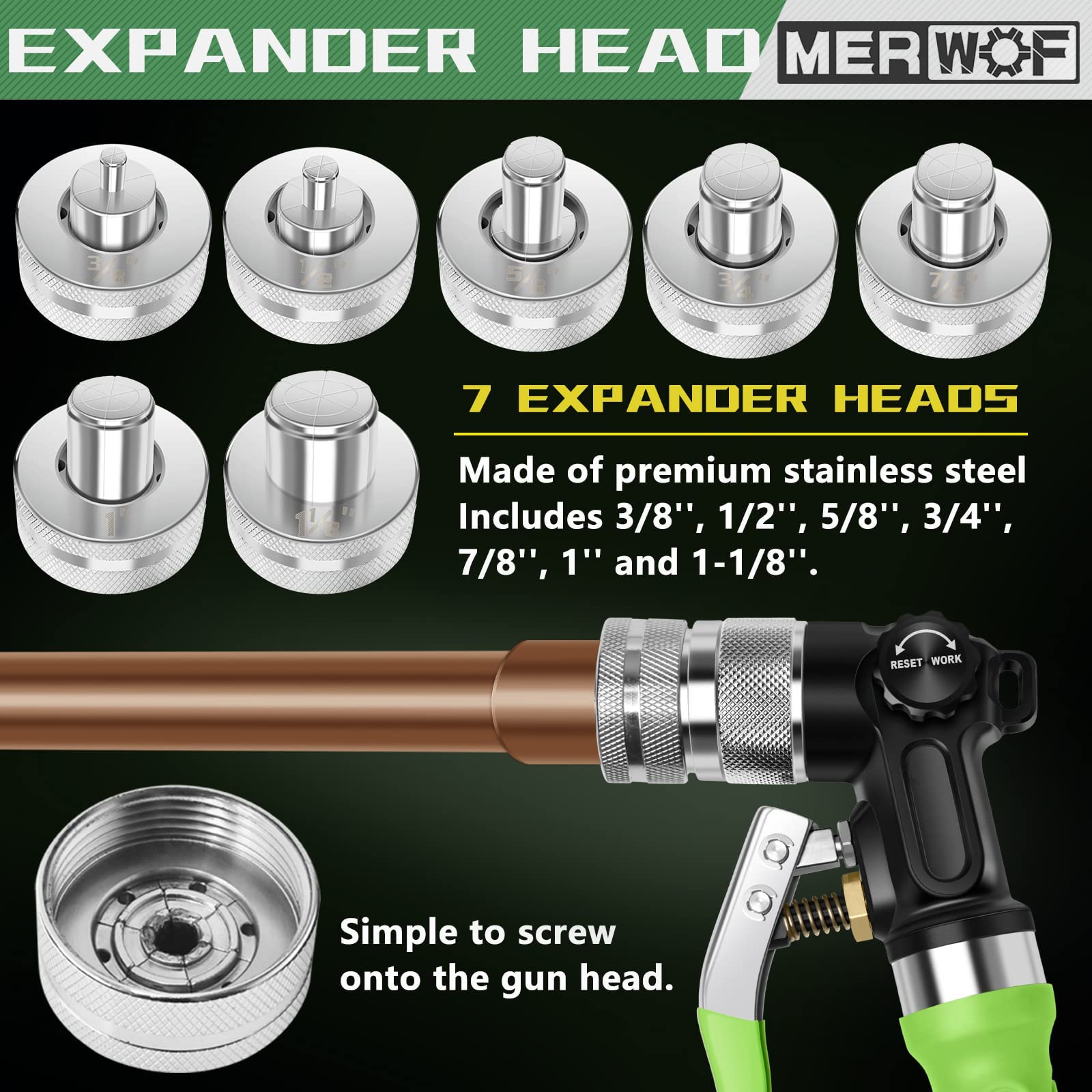 Professional Hydraulic Tube Expander Tool Kit - 3/8