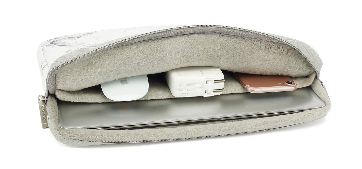 KAYOND 15-15.6 Inch Laptop Sleeve for MacBook Pro 15.4/16 & MacBook Air 15.4 - Water Resistant Shockproof Computer Case - Perfect for Work, Travel & School (White)