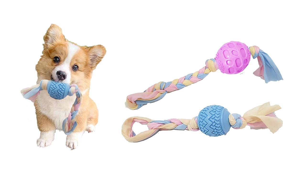 **Durable Puppy Chew Toys for Teething - 3 Pack Cotton Rope Dog Toys for Small Dogs & Puppies - Perfect for Birthday Gifts, Training, and Playtime**