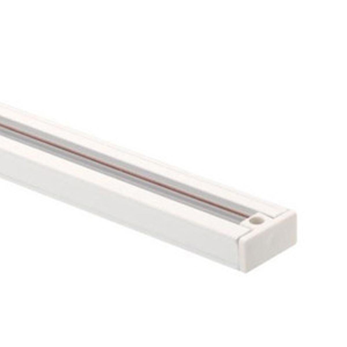 8 Ft. Track Rail Lighting System - Single Circuit Halo White Finish for Modern Home & Commercial Spaces