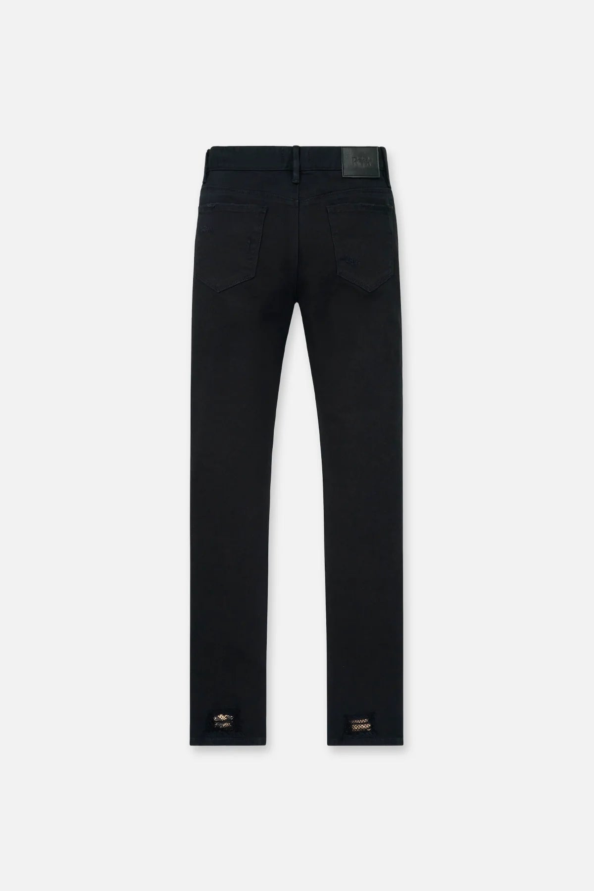 RTA Bryant Skinny Jeans for Women - Black Distressed Denim Pants with Snake Print | High Waist Slim Fit Stretch Jeans for Casual Wear and Night Out