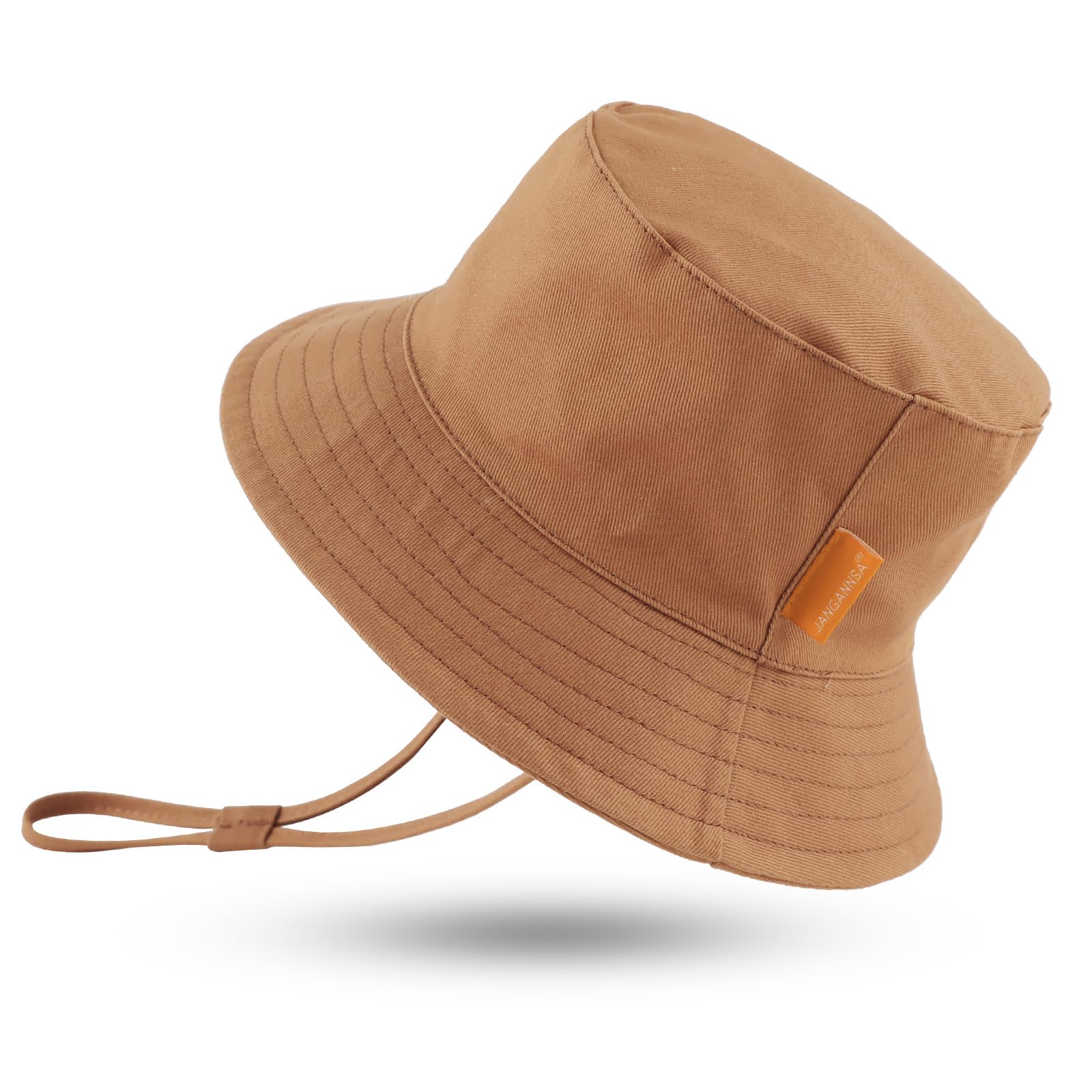 JANGANSA Cotton Baby Sun Hat for Boys & Girls - UPF 50+ UV Protection Bucket Hat for Toddlers & Infants - Soft & Breathable Summer Beach Hat for Outdoor Play, Park, and Travel