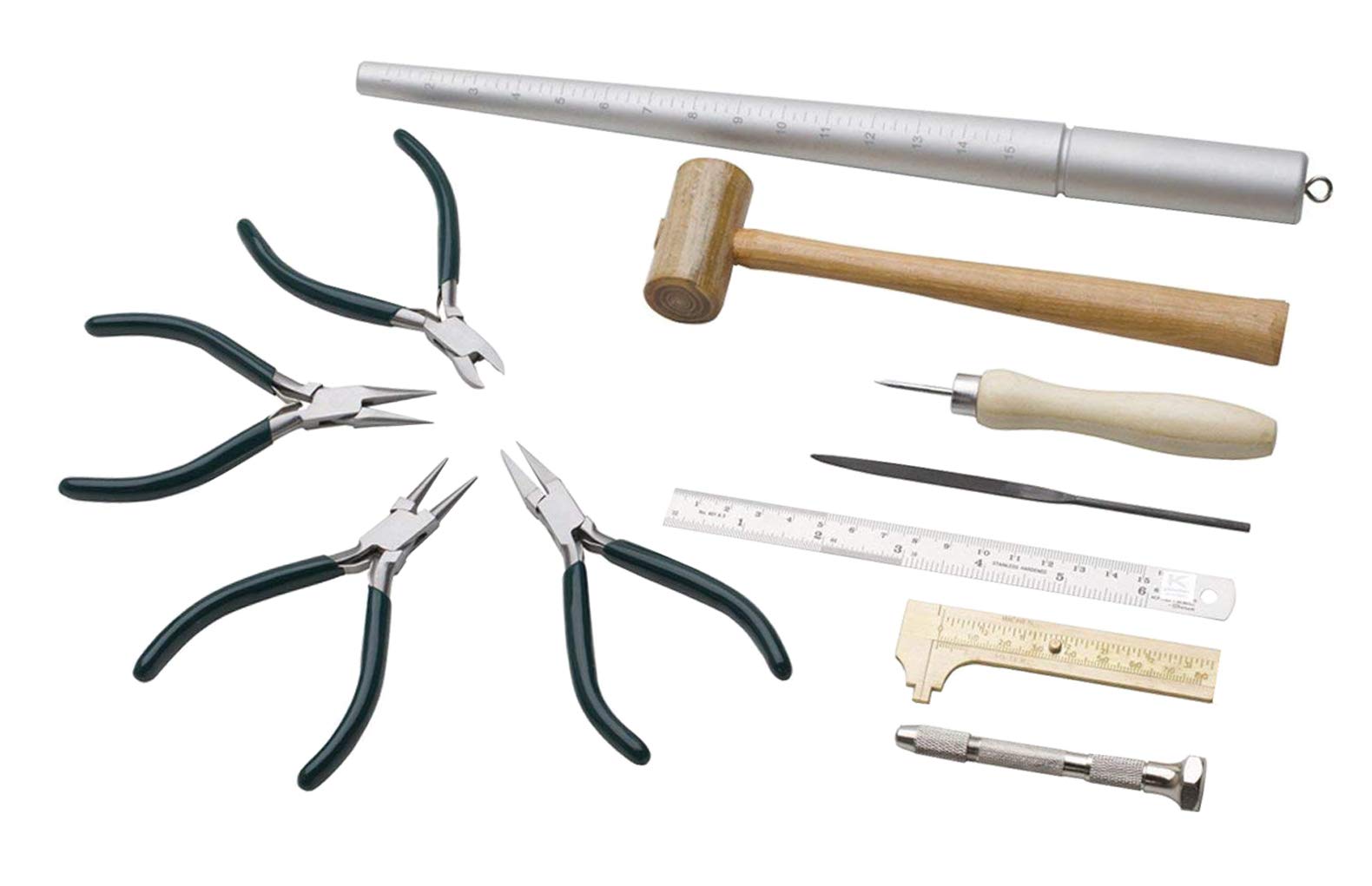 PMC Supplies LLC Basic Wire Wrapping Jewelry Making Kit - Complete DIY Jewelry Starter Set for Rings, Necklaces & Bracelets - Perfect for Beginners, Crafters & Handmade Jewelry Designers (Great for Gifts, Hobbies & Home Crafting Projects)