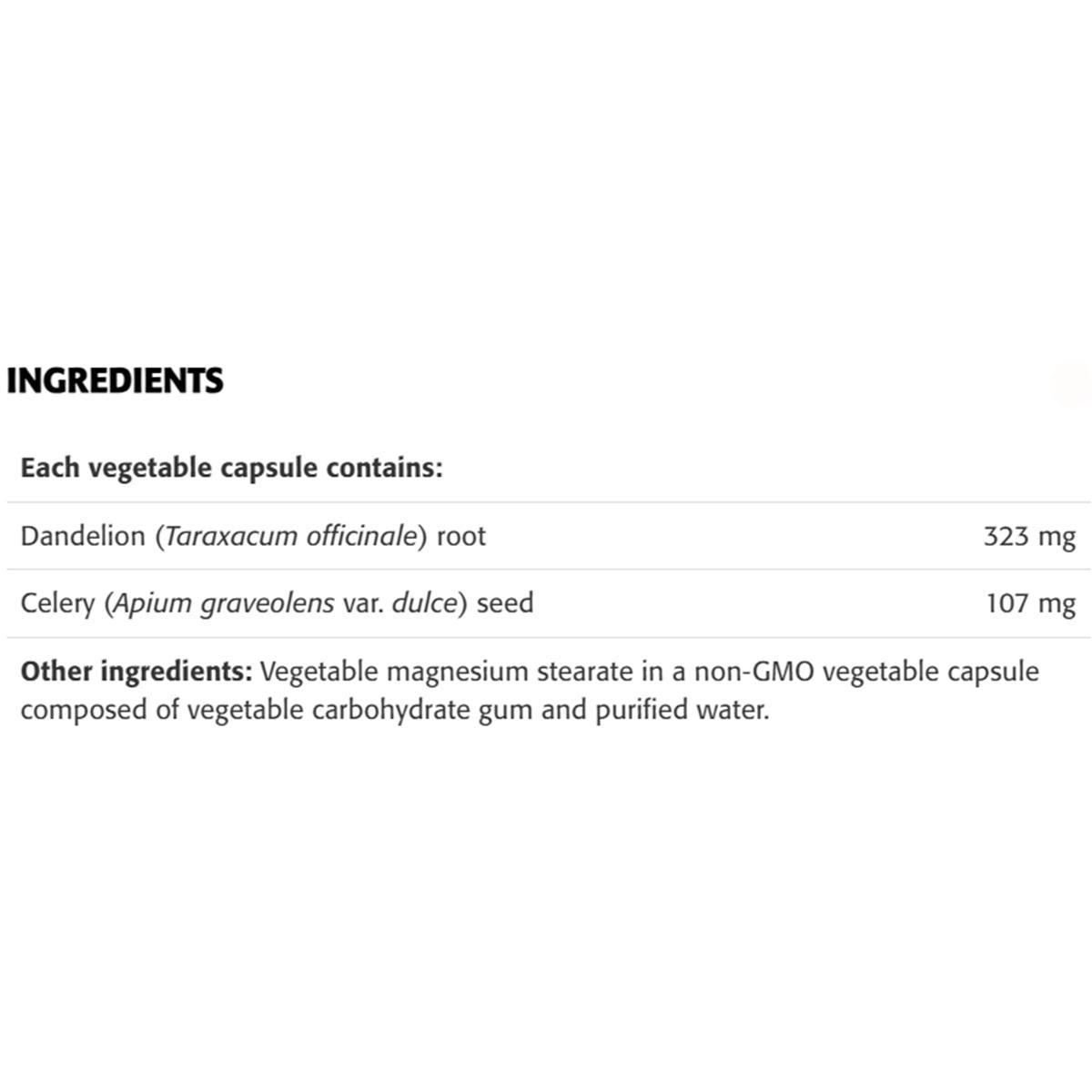New Roots Dandelion Root & Celery Seed 430mg - 100 Vegetarian Capsules for Liver Support & Natural Detox | Herbal Supplement for Digestive Health & Wellness
