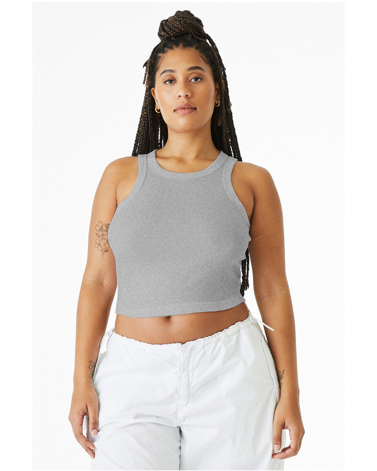 Bella + Canvas 1019 Women's Micro Ribbed Racerback Tank Top - Soft Stretchy Fit for Yoga, Gym & Casual Wear