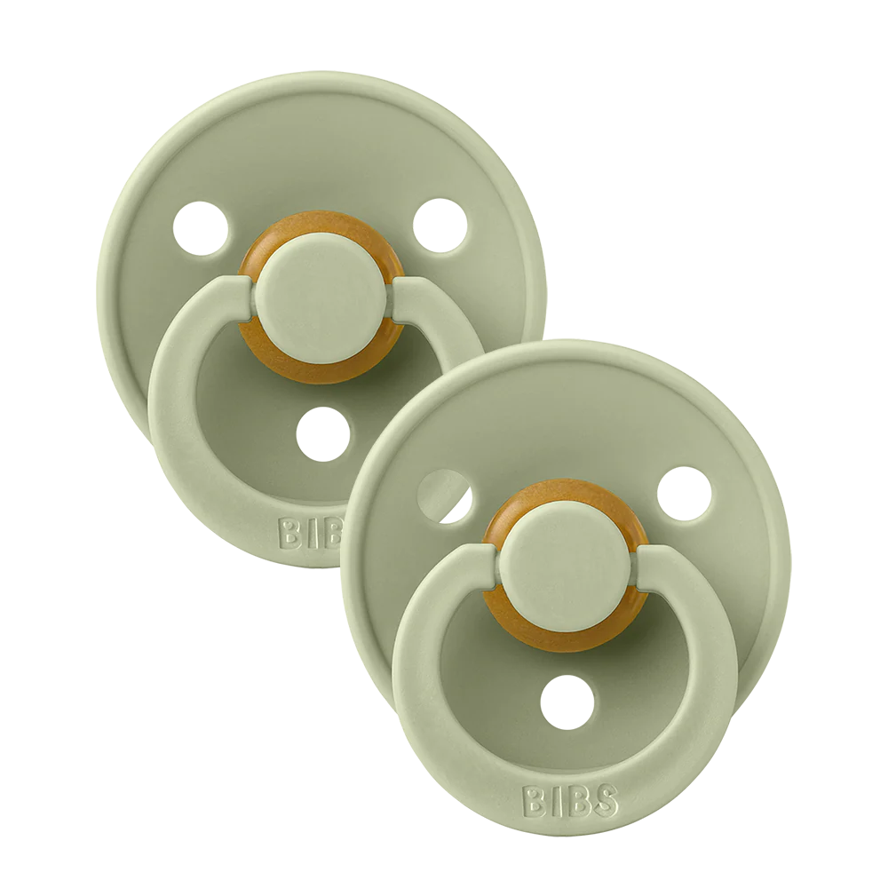 BIBS Colour Pacifier 2 Pack - BPA-Free Baby Soother for Newborns & Infants - Perfect for Daycare, Travel & Sleep Comfort