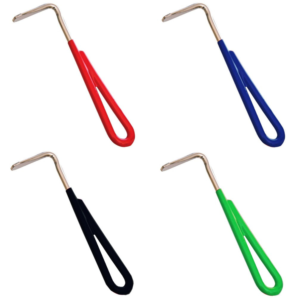Hilason 5 1/2 Inch Hoof Pick with Comfortable Vinyl Coated Handle - Essential Grooming Tool for Horses, Ponies & Donkeys - Perfect for Stable, Barn & Trail Riding Care