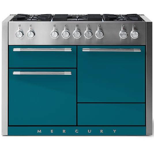 AGA AMC48DF 48-Inch Mercury Dual Fuel Range with True European Convection - Professional Gas & Electric Oven for Home Chefs & Gourmet Cooking