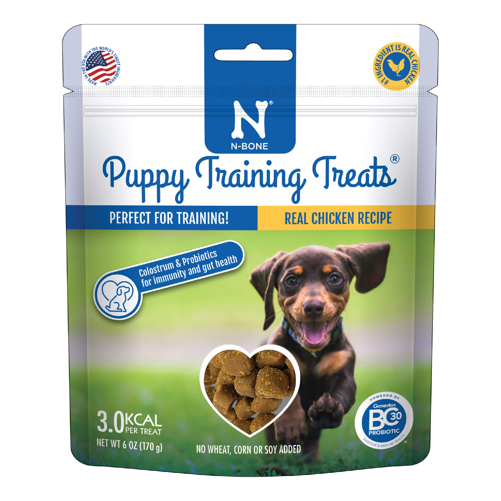 N-Bone Puppy Training Treats 6oz - Real Chicken Recipe for Small Dogs - Perfect for Obedience Training & Positive Reinforcement at Home or Outdoors