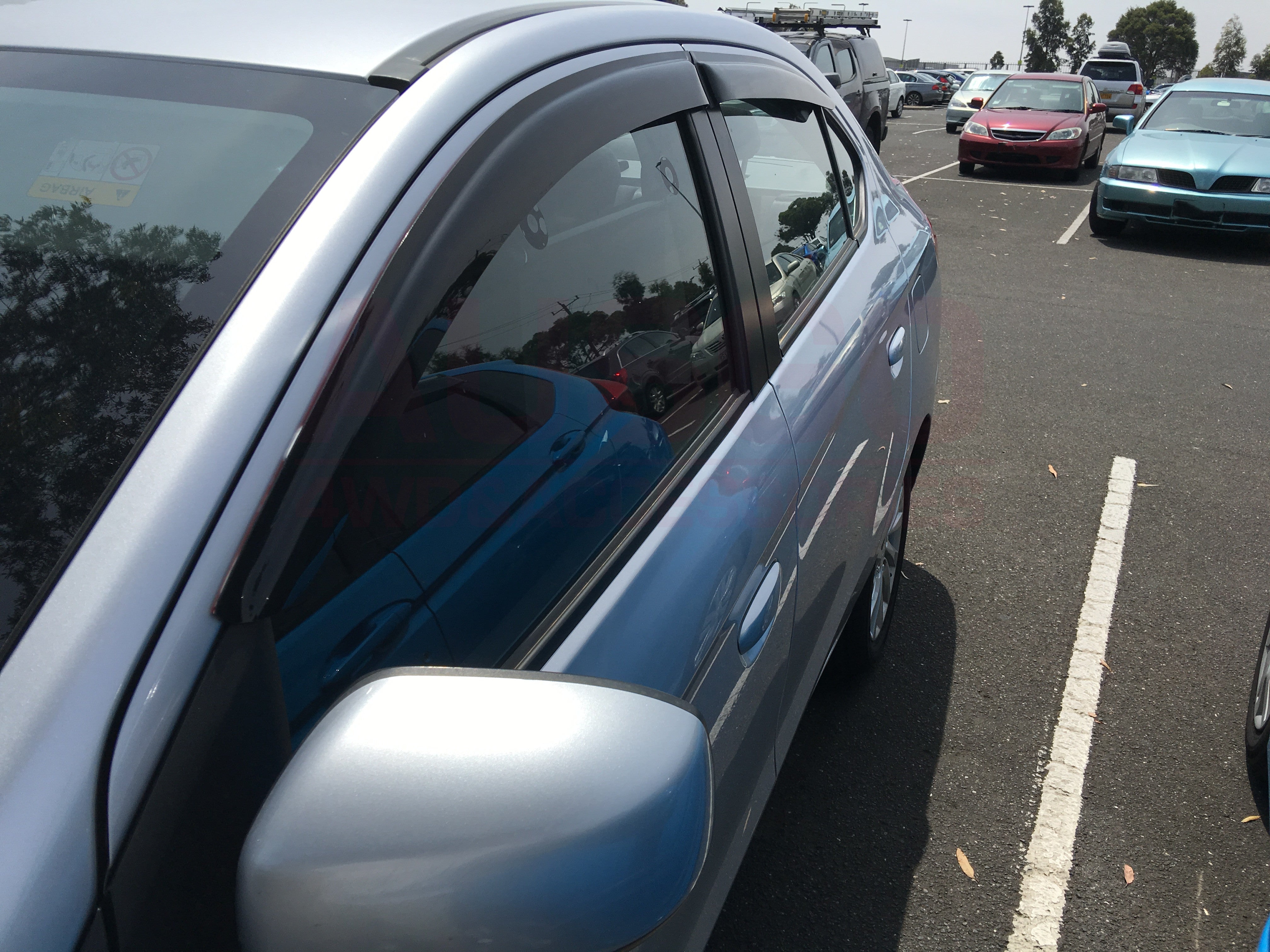 Weather Shields for Mitsubishi Mirage Sedan 2012-2023 | Rain Guards & Window Deflectors | Perfect for All-Weather Protection & Noise Reduction While Driving