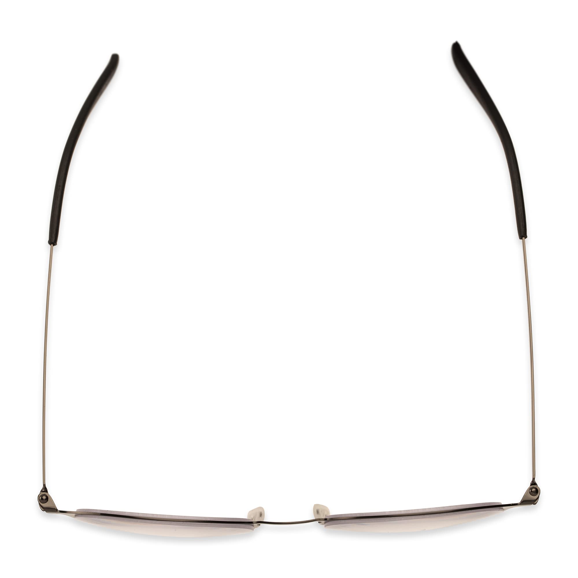 Foster Grant Unisex Adult Hayden Superflat Reading Glasses - Gunmetal Frame 50mm Lens Width - Lightweight Comfort for Office, Reading & Computer Use