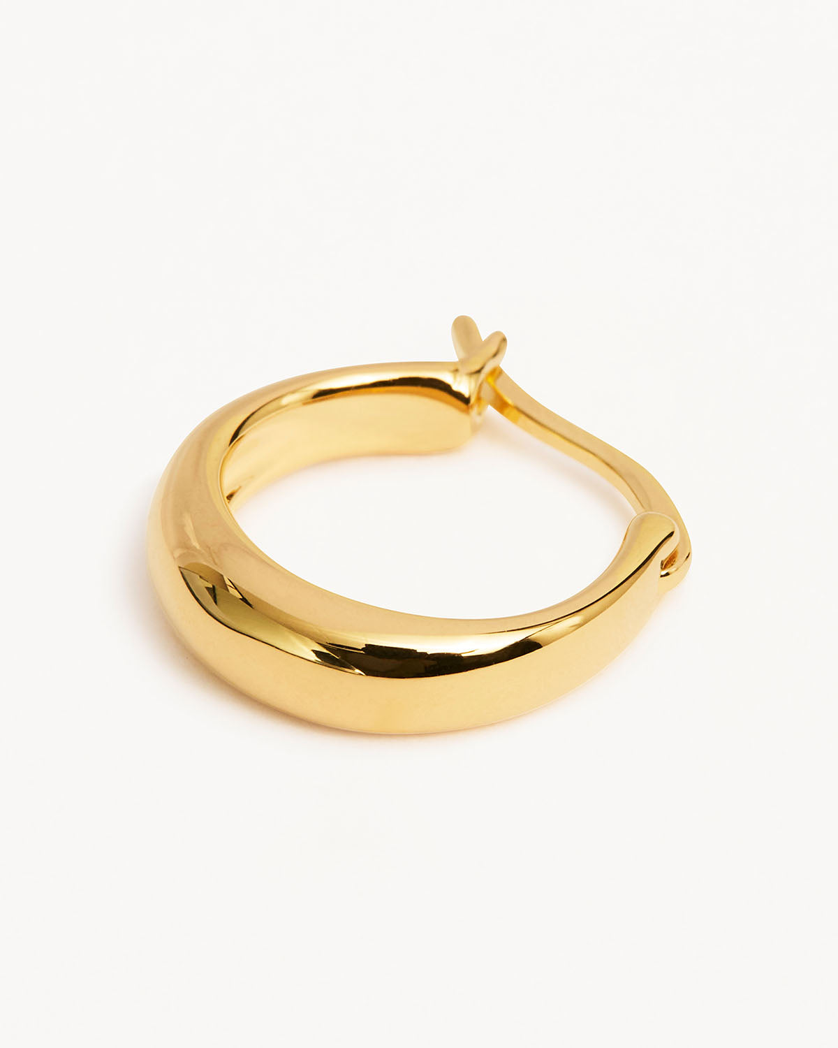 18K Gold Vermeil Infinite Horizon Small Hoop Earrings - Dainty Minimalist Jewelry for Everyday Wear, Gift for Her, Wedding, Party & Office Accessories