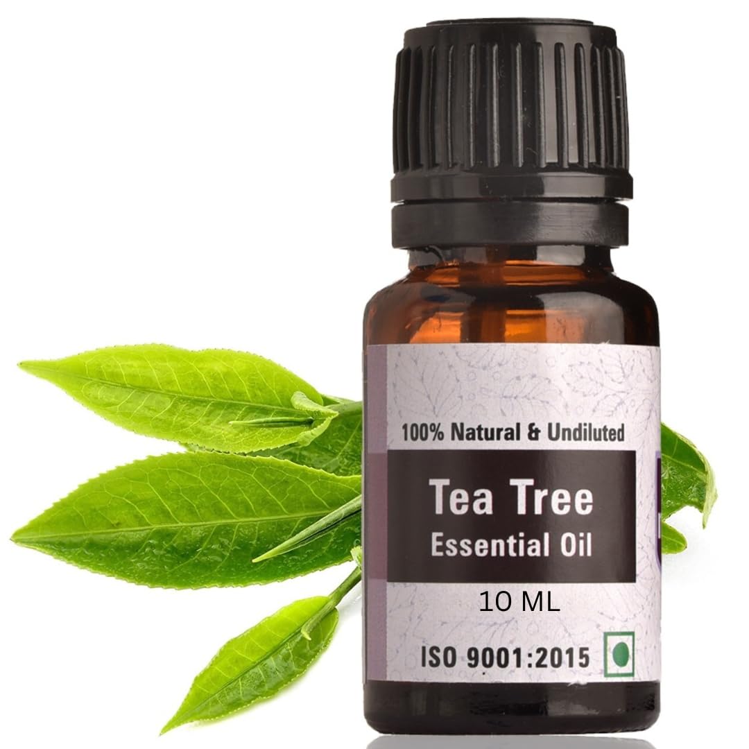 Nuvotone Tea Tree Essential Oil for Skin, Hair & Acne Treatment - 100% Pure Natural Oil for Face Care, Scalp Health & Blemish Relief - Perfect for Aromatherapy, DIY Beauty & Home Remedies