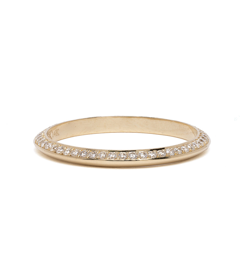 Diamond Knife Edge Band - Elegant & Durable Wedding Ring for Women | Perfect for Engagement, Anniversary & Special Occasions