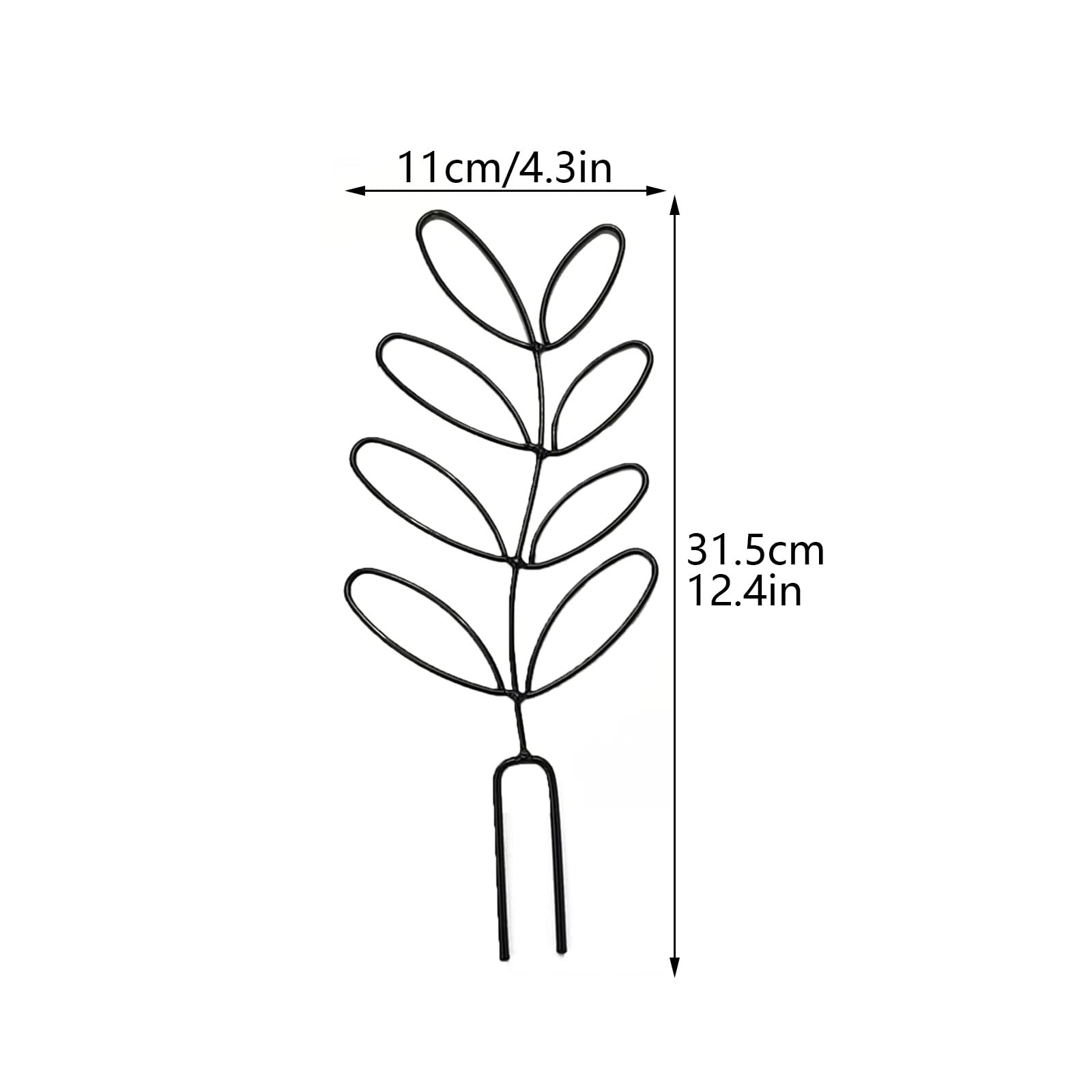 2 Pack White Leaf-Shaped Iron Trellis for Potted Plants - Garden Plant Support for Climbing Vines, Flowers & Vegetables - Indoor/Outdoor Use for Balcony, Patio & Backyard Gardening