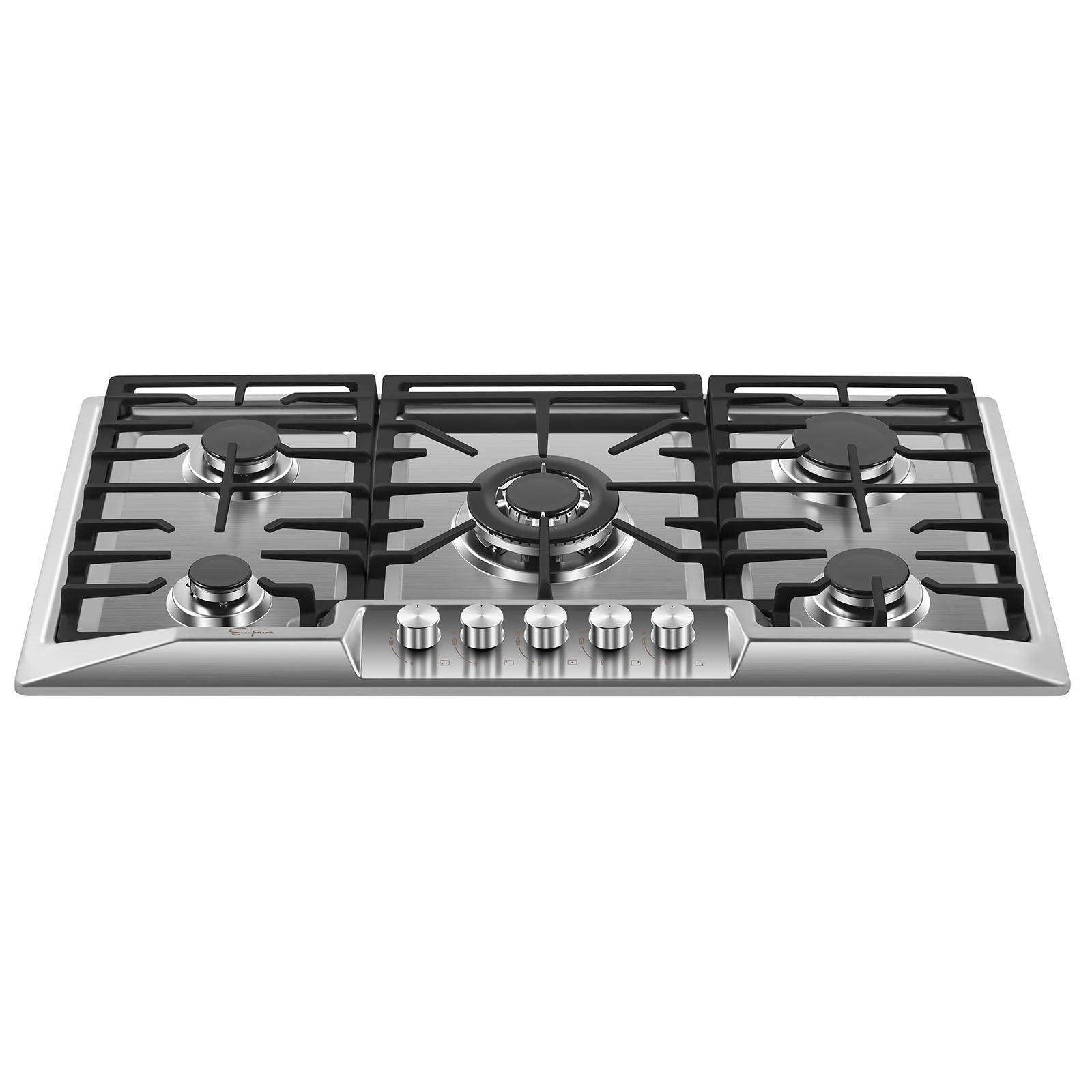Empava 36-Inch 5-Burner Built-In Gas Cooktop - Stainless Steel, Sealed Burners (Model 36GC23) - Perfect for Modern Kitchens, Home Chefs & Entertaining