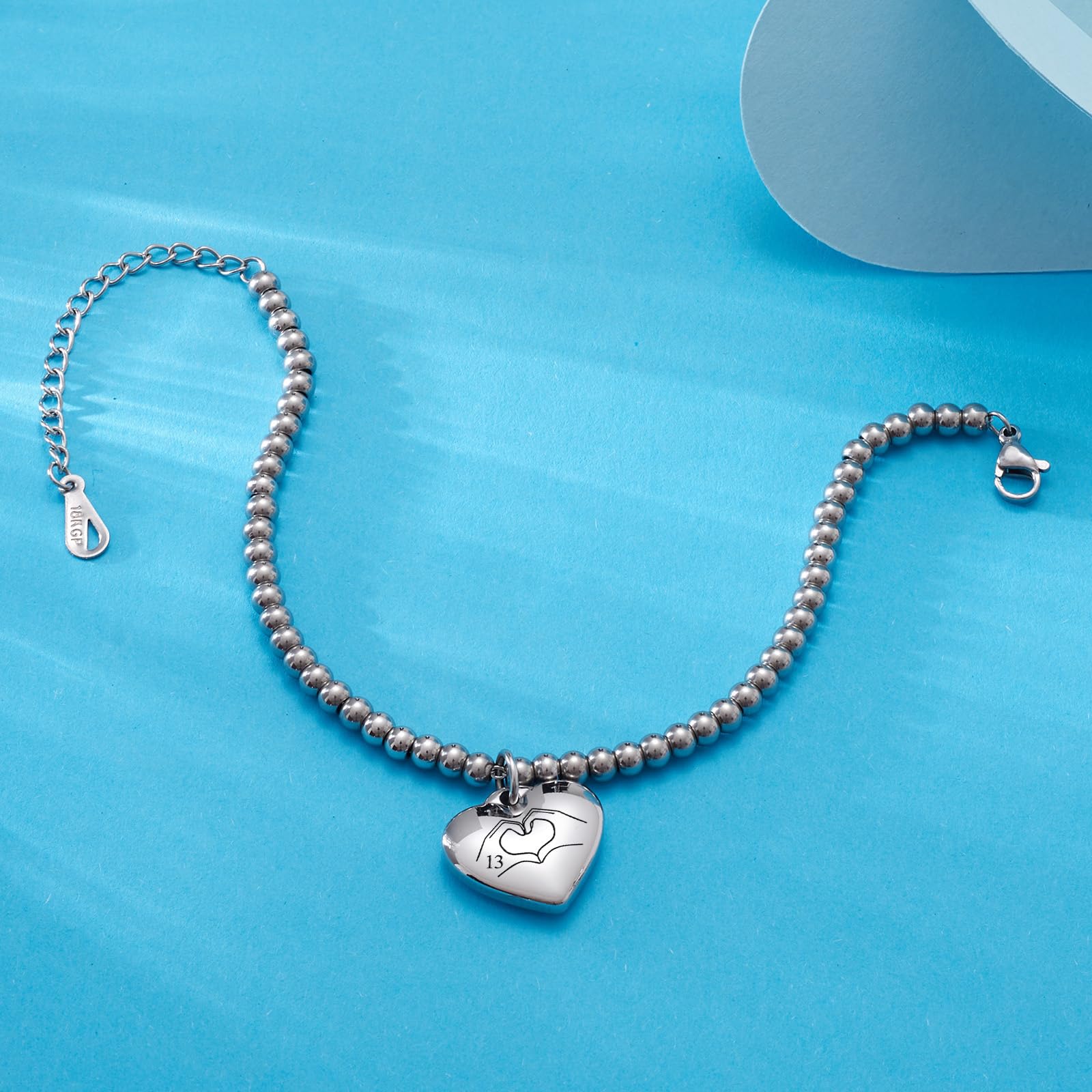 VIMIEW Adjustable Heart Beads Bracelet for Women - Inspirational Taylor Swift Quote Jewelry, Friendship & Family Gift for Daughter Sister Best Friend - Perfect for Birthday, Valentine's Day & Everyday Wear
