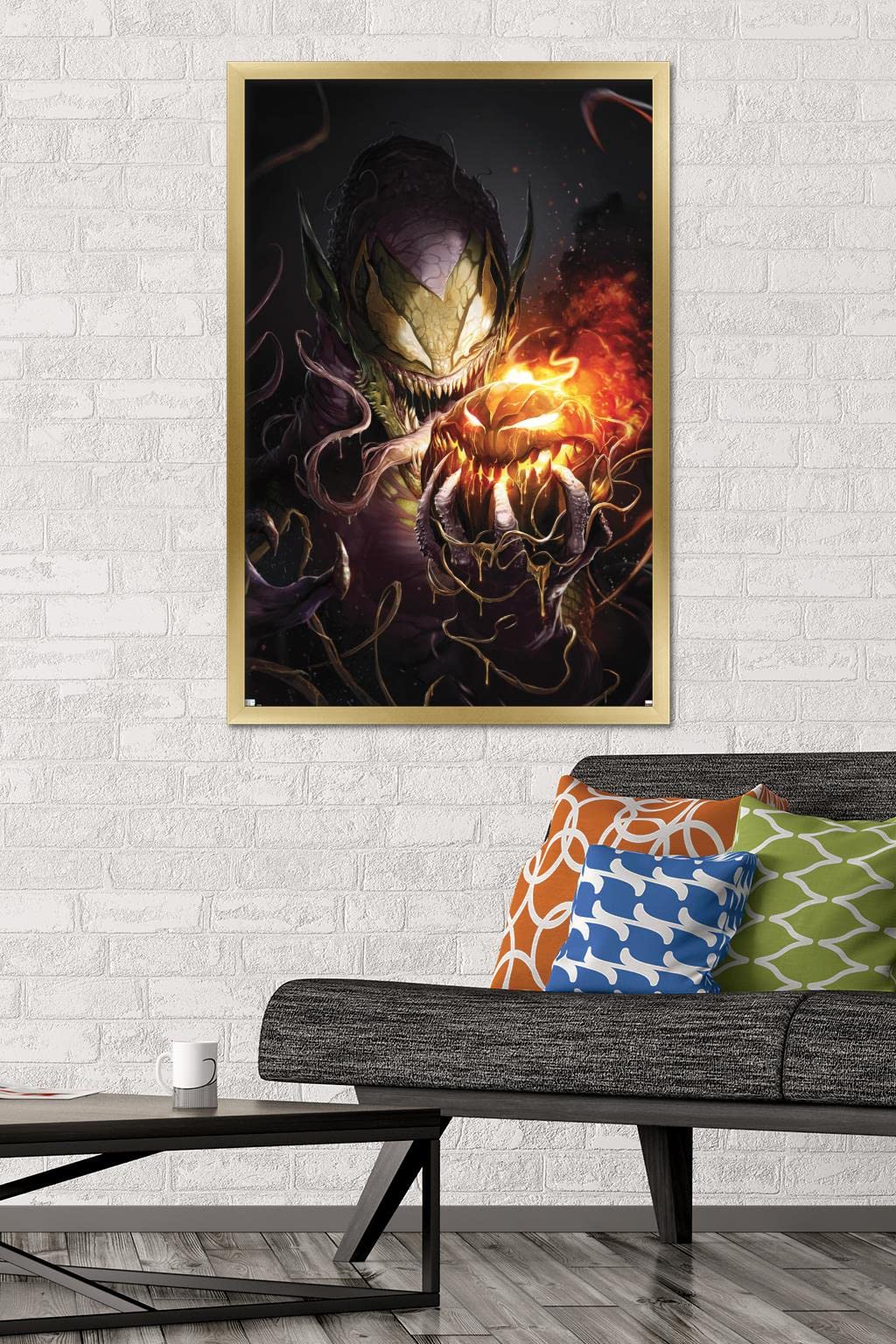 Marvel Comics Green Goblin Venom Wall Poster - The Amazing Spider-Man #32 Gold Framed Art Print 34