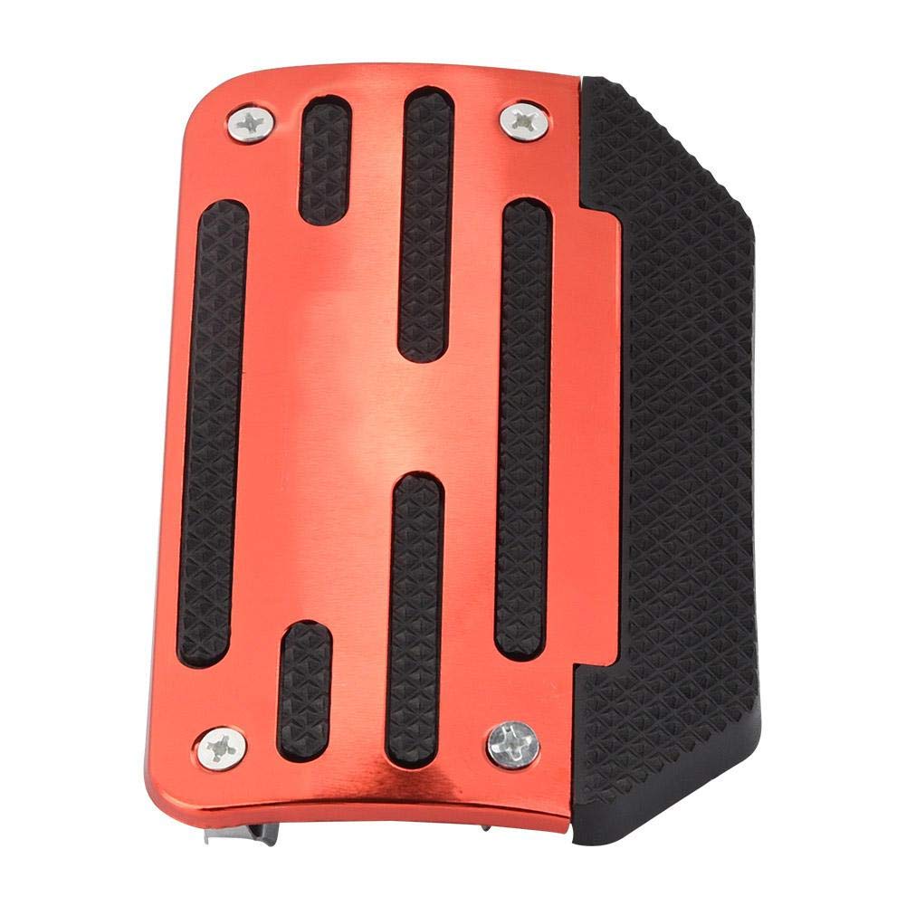Racing Pedal Covers for Automatic Cars - Non-Slip Brake & Accelerator Pad Cover, Alloy Design in Red - Enhance Driving Safety & Style for AT Vehicles