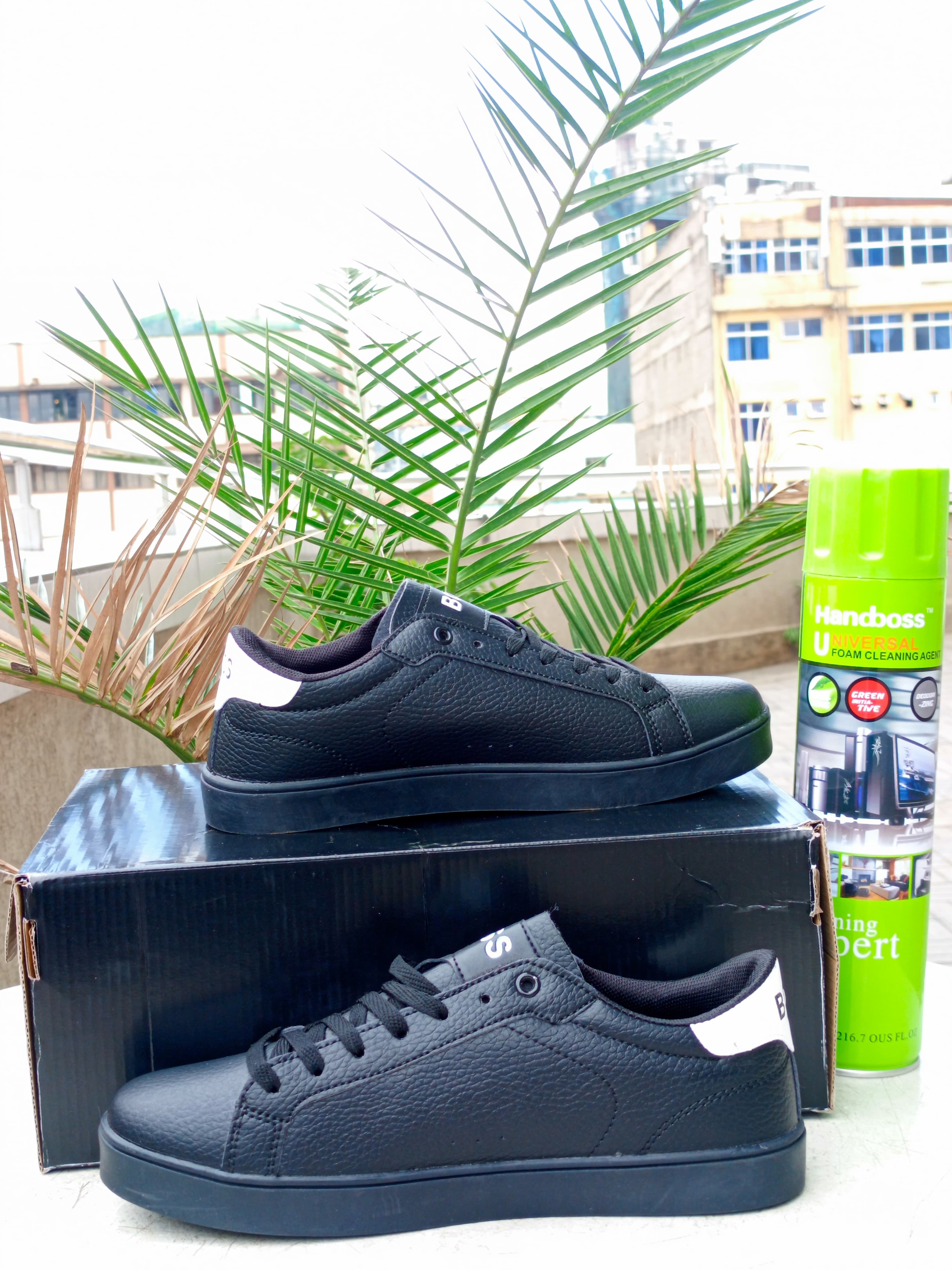 BOSS Black & White Sole Casual Sneakers for Men - Comfortable Walking Shoes for Daily Wear, Gym, and Outdoor Activities