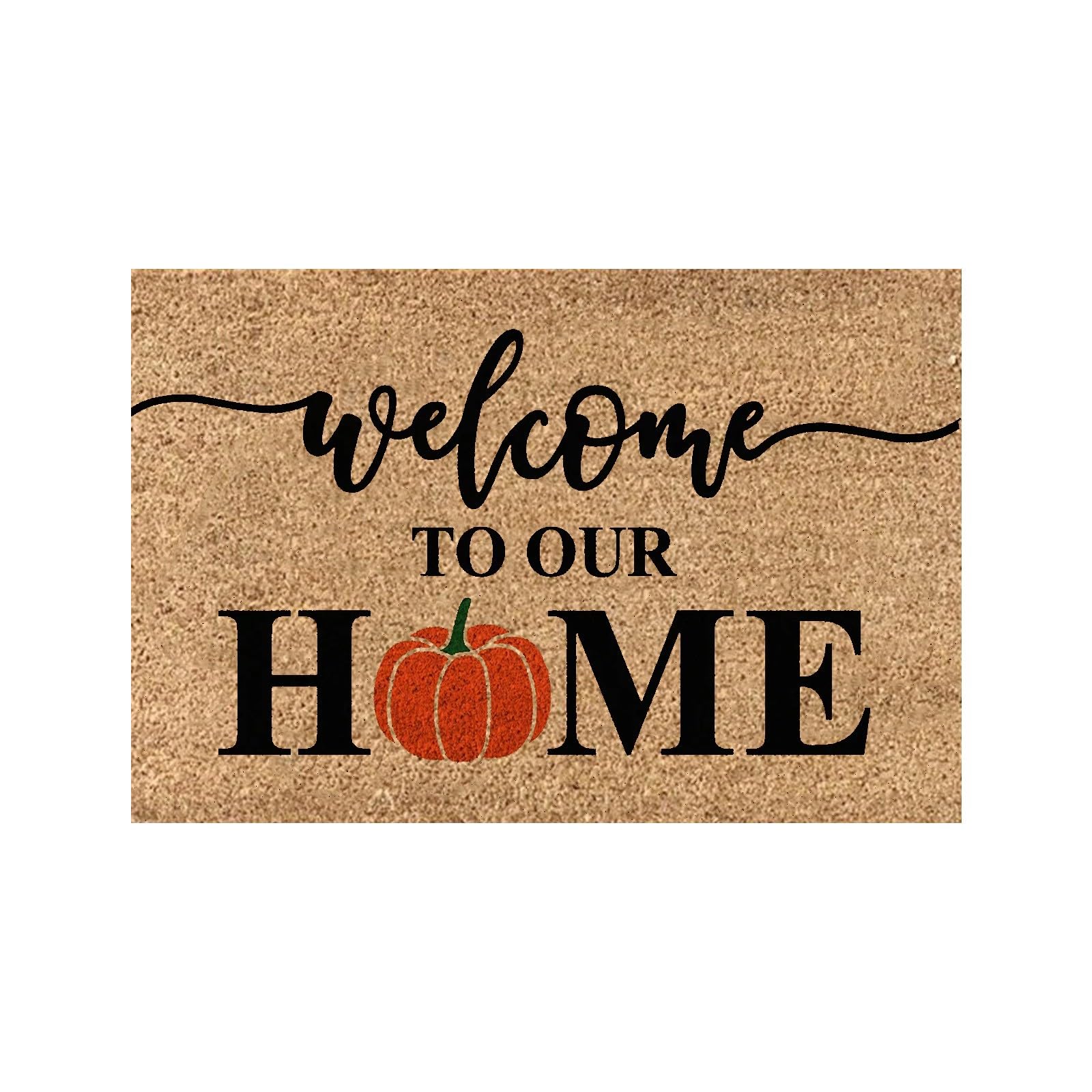 1 PCS Autumn Welcome Door Mat - Non-Slip Pumpkin Floor Mat for Fall, Thanksgiving & Halloween Decor - Indoor/Outdoor Entrance Rug for Home, Porch, or Office - Cozy Seasonal Decor A-219