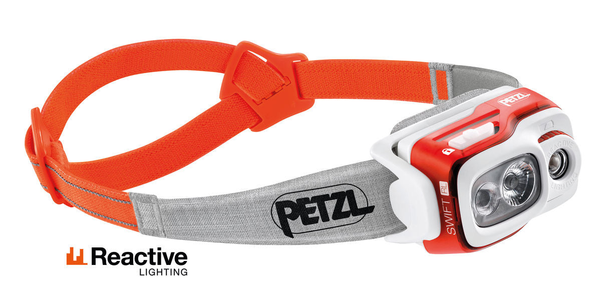 Petzl SWIFT RL Climbing Headlamp - Red LED, 500 Lumens, Rechargeable Battery - Perfect for Hiking, Camping & Outdoor Adventures