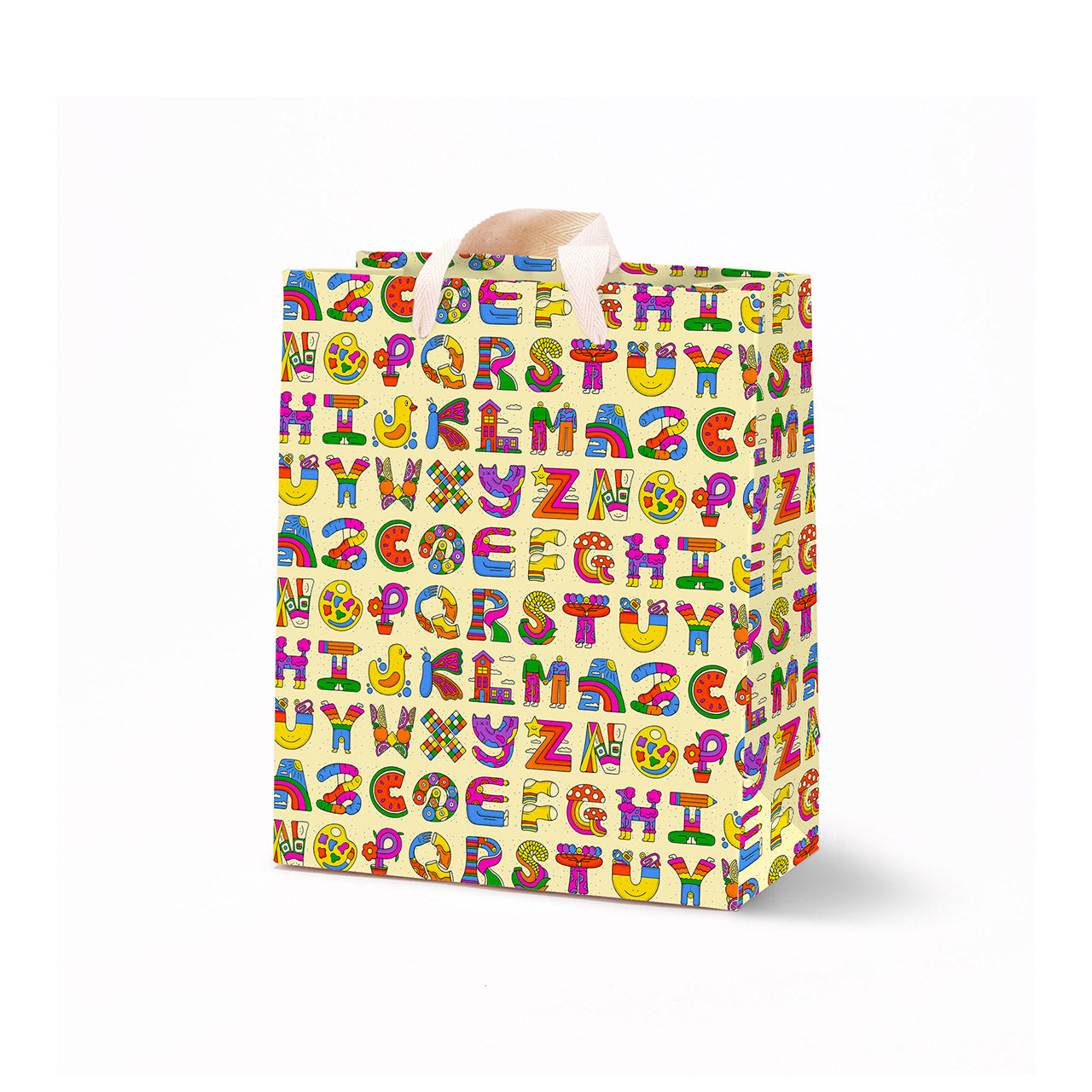 Alphabet Gift Bag Medium - Personalized Party Favor Bags for Birthdays, Baby Showers & Special Events - Perfect for Kids, Teachers & DIY Crafts