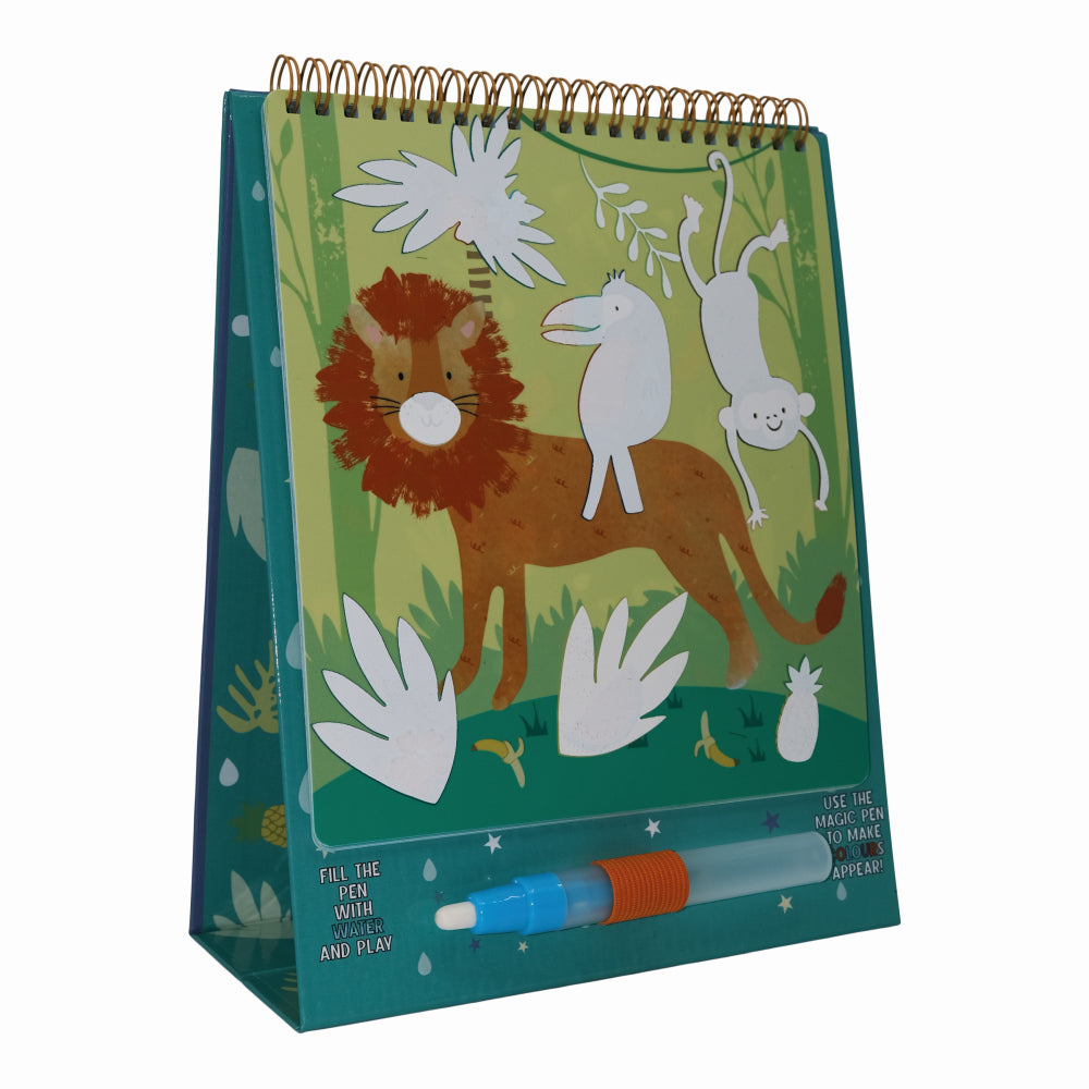 Floss and Rock Magic Color-In Pad Jungle - Creative Coloring Book for Kids, Fun Animal & Jungle Scenes - Perfect for Travel, Home, and Classroom Activities