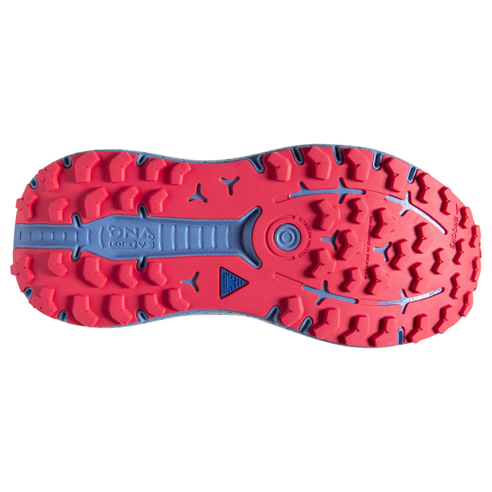Brooks Caldera 6 Women's Trail Running Shoes (B Width) - Oyster/Blissful Blue | Lightweight Cushioned for Hiking & Outdoor Adventures