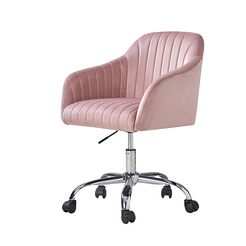 Theo Modern Velvet Office Chair with Tufted Back - Ergonomic Desk Chair for Home & Office Workspace, Comfortable Computer Gaming Chair for Long Hours Sitting