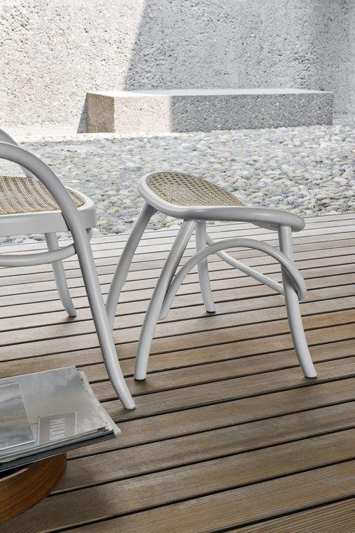 GTV Coates Bentwood Ottoman Chair - Stylish and Comfortable Footrest for Living Room, Bedroom, or Office - Perfect for Relaxing and Home Decor