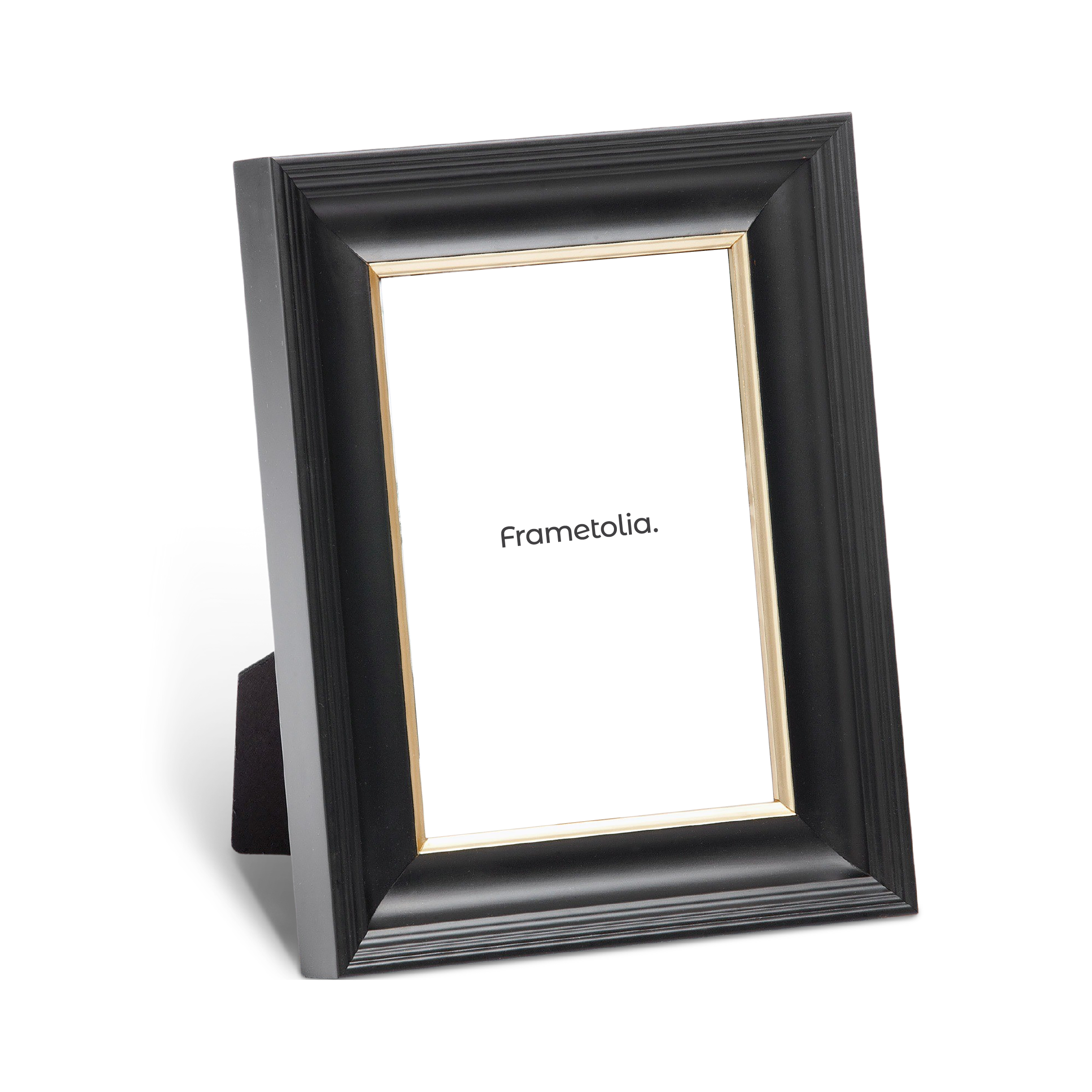 Black & Gold Modern Medium Width Table Top Frame - Elegant Photo Display for Home, Office & Wedding Decor