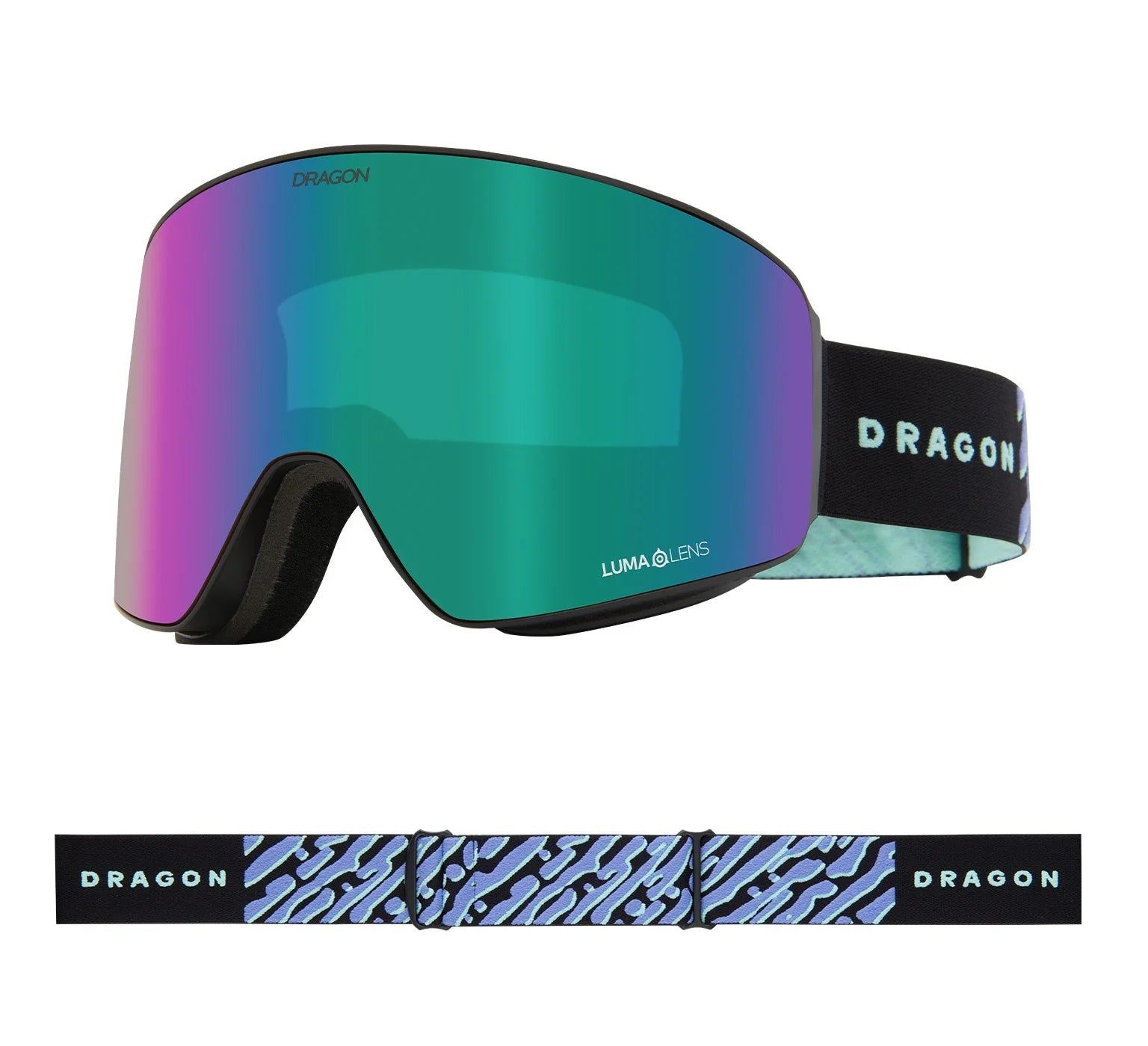 Dragon 2025 PXV IR Goggles - Coolwave/Celeste IR/LL Amber Lens - Tactical Eye Protection for Airsoft, Paintball & Outdoor Adventures